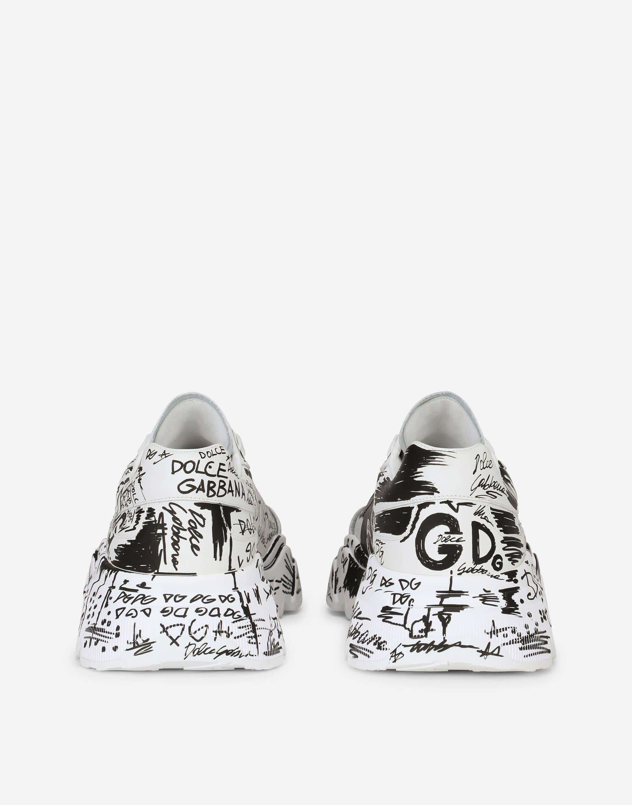 Dolce & Gabbana Hand-painted Graffiti Daymaster Sneakers
