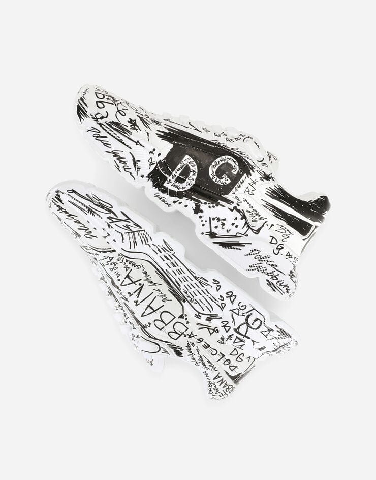 Dolce & Gabbana Hand-Painted Graffiti Daymaster Sneakers