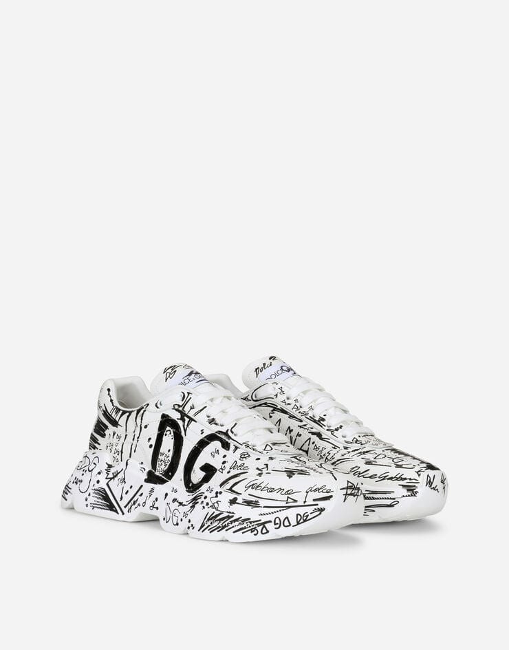 Dolce & Gabbana Hand-Painted Graffiti Daymaster Sneakers