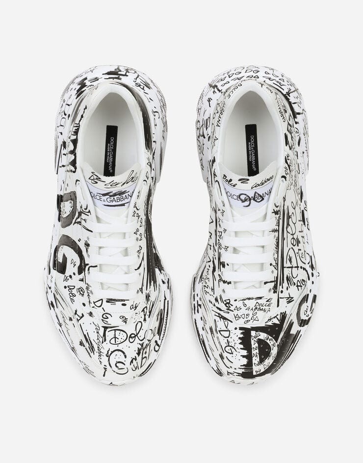 Dolce & Gabbana Hand-Painted Graffiti Daymaster Sneakers