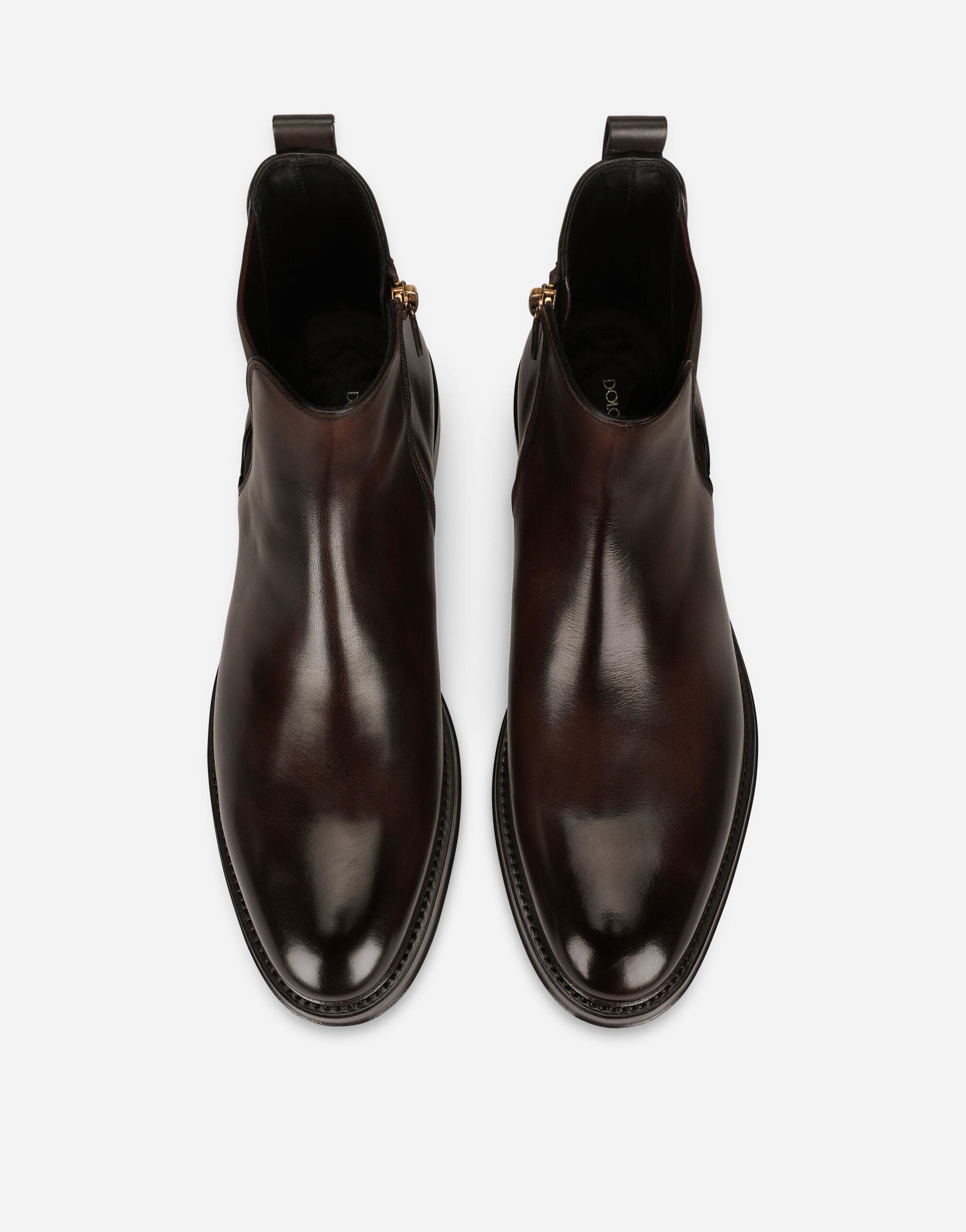 Dolce & Gabbana Hand-Painted Leather Chelsea Boots