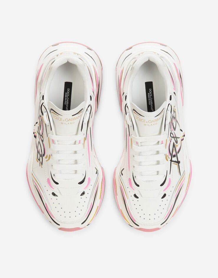 Dolce & Gabbana Hand-Painted Leather Daymaster Sneakers