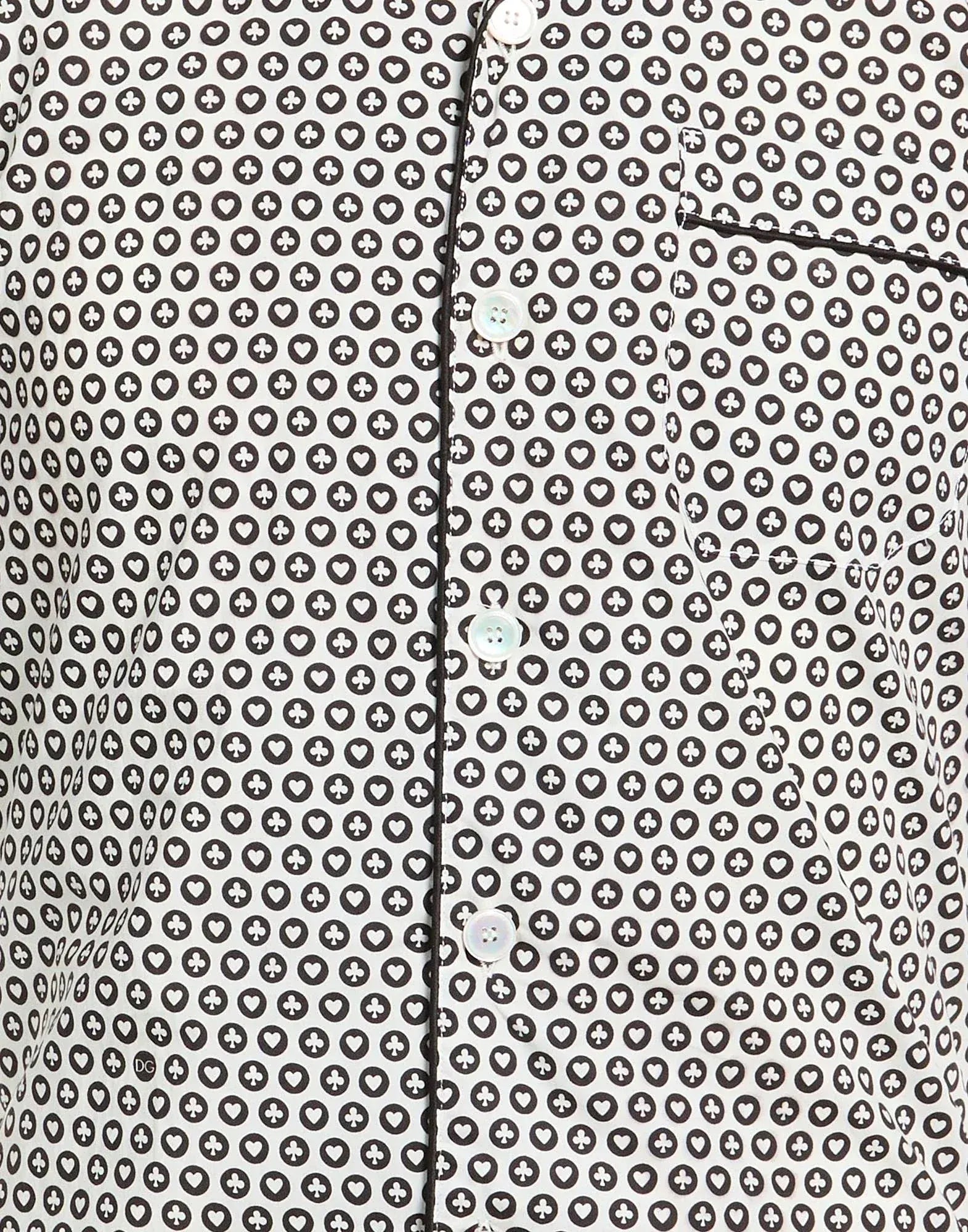 Dolce & Gabbana Heart & Club Print Silk Shirt