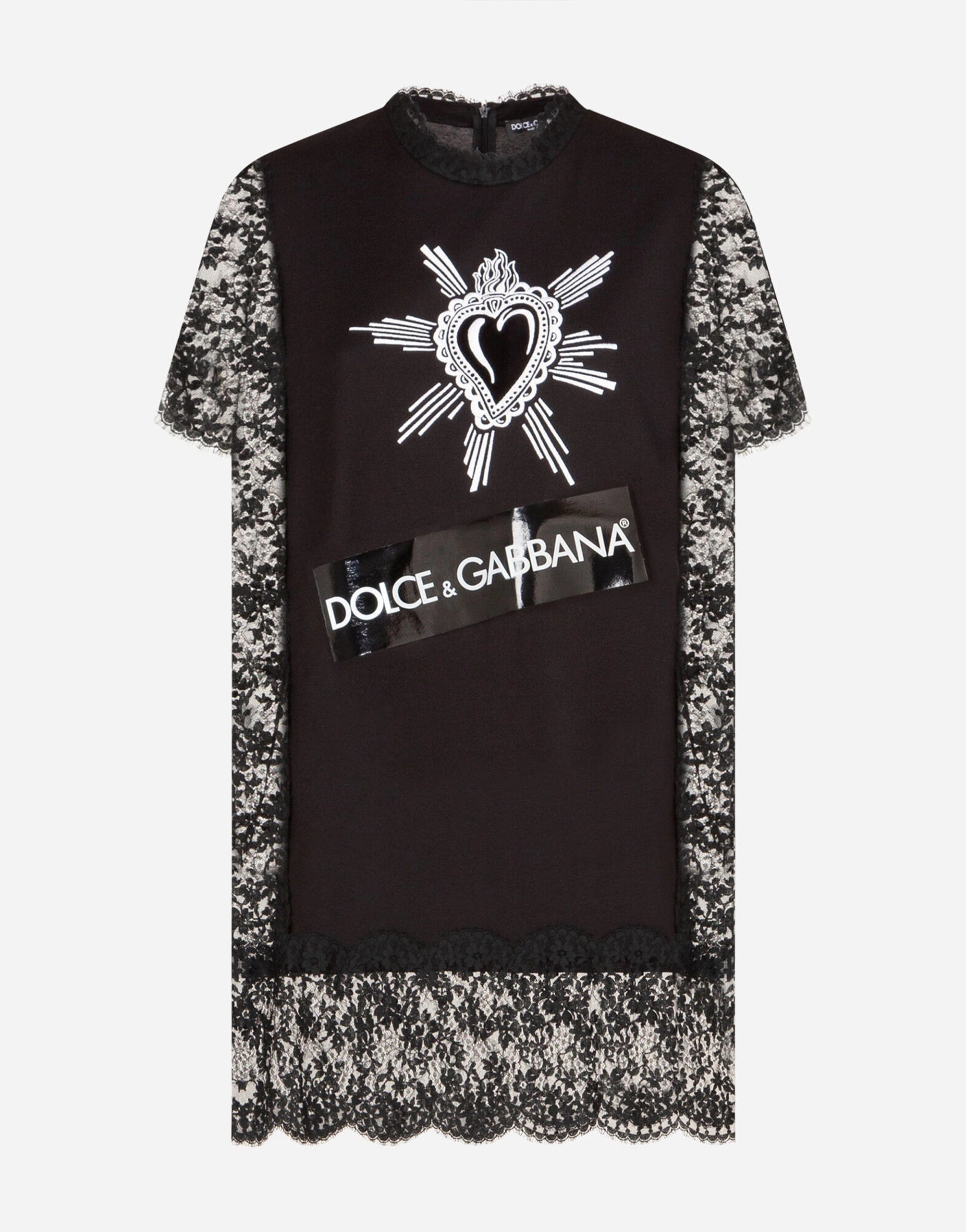 Dolce & Gabbana Heart Embroidery Jersey T-Shirt