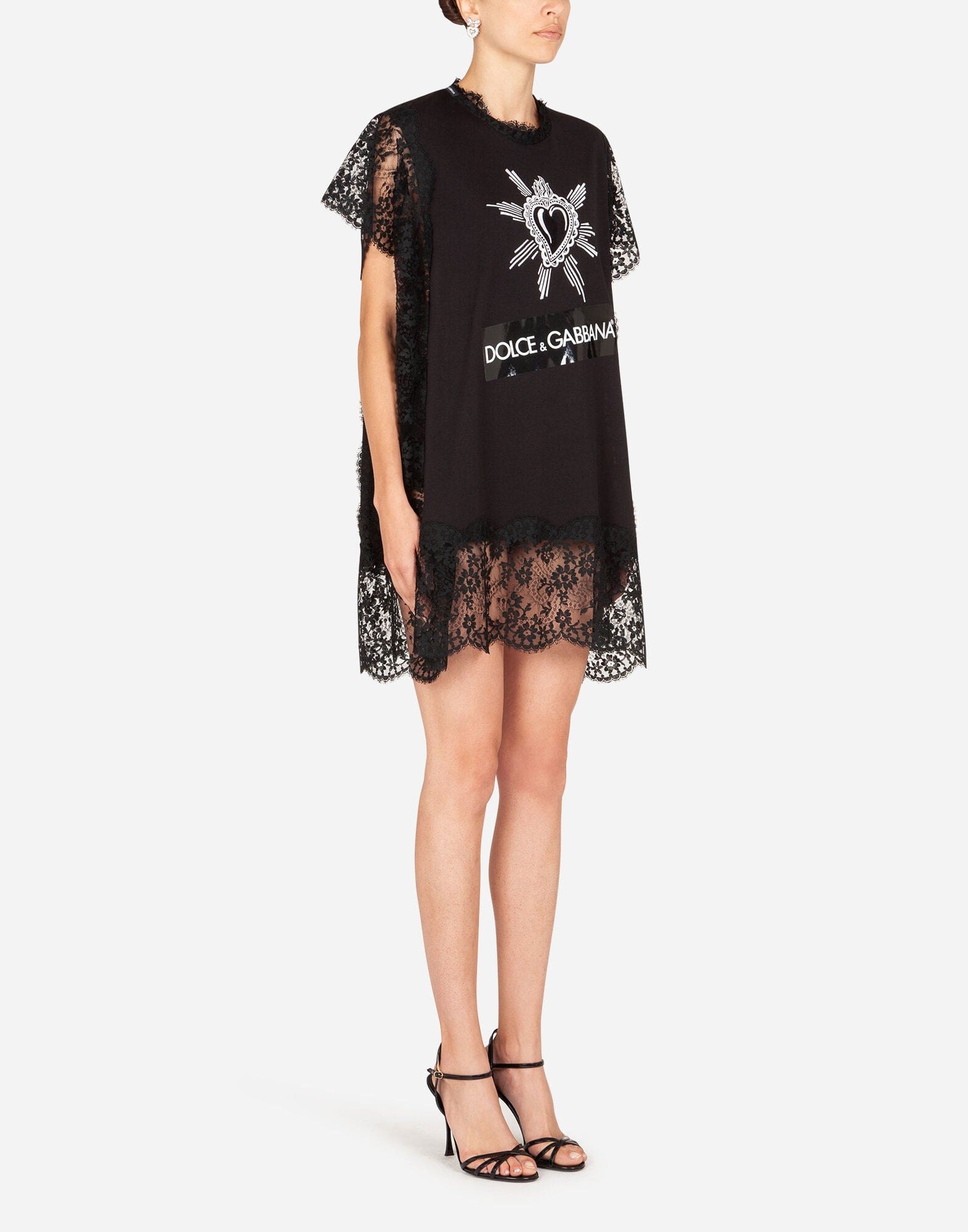 Dolce & Gabbana Heart Embroidery Jersey T-Shirt