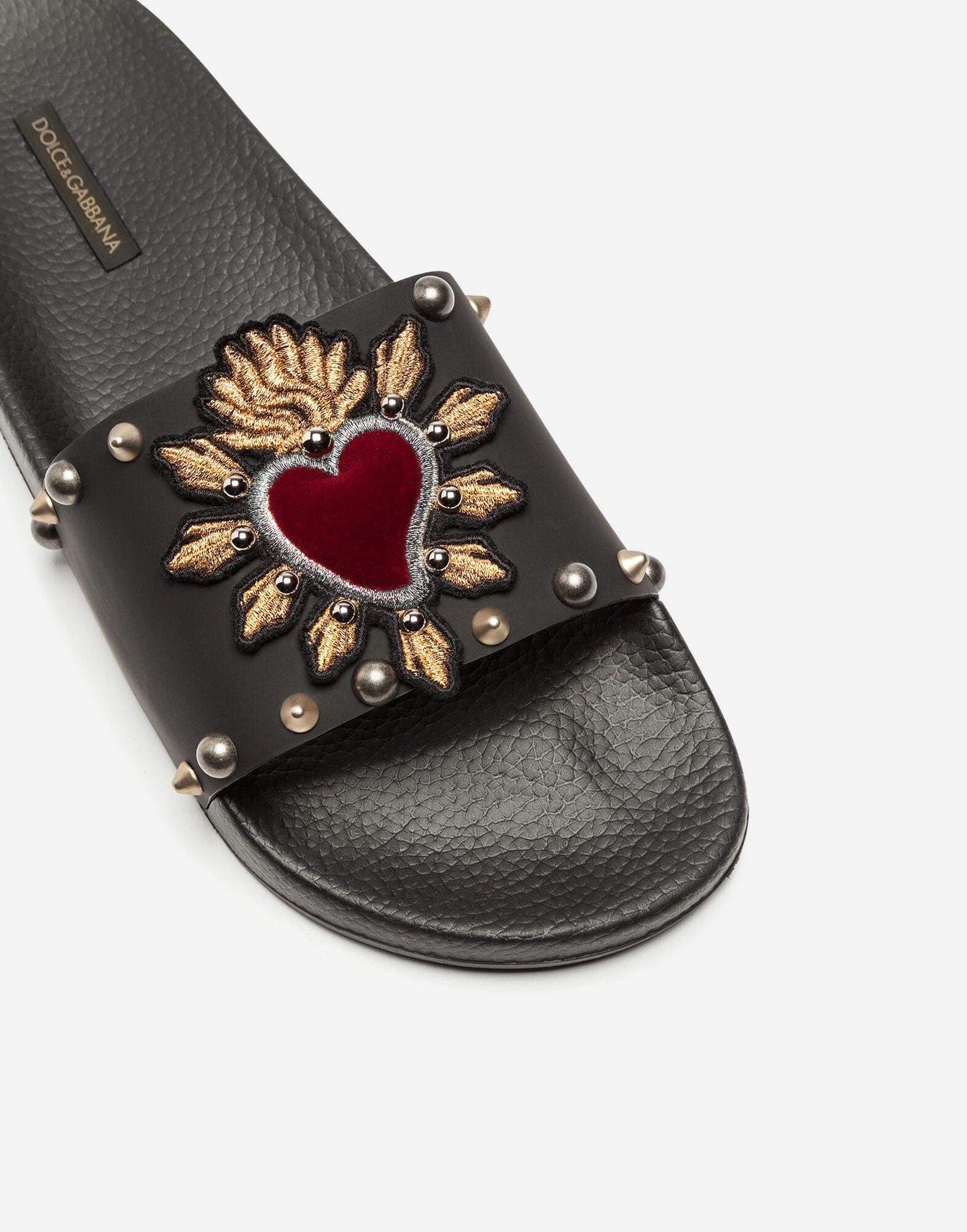 Dolce & Gabbana Heart Patches Slides