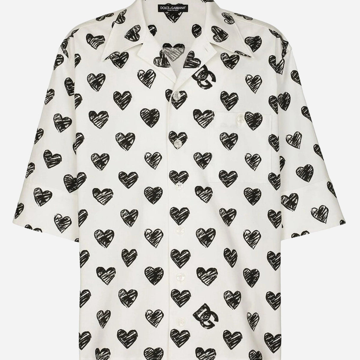 希少✨DOLCE & GABBANA ホワイトバード ピケ ポロTシャツ 50 dolce-gabbana-heart-print-