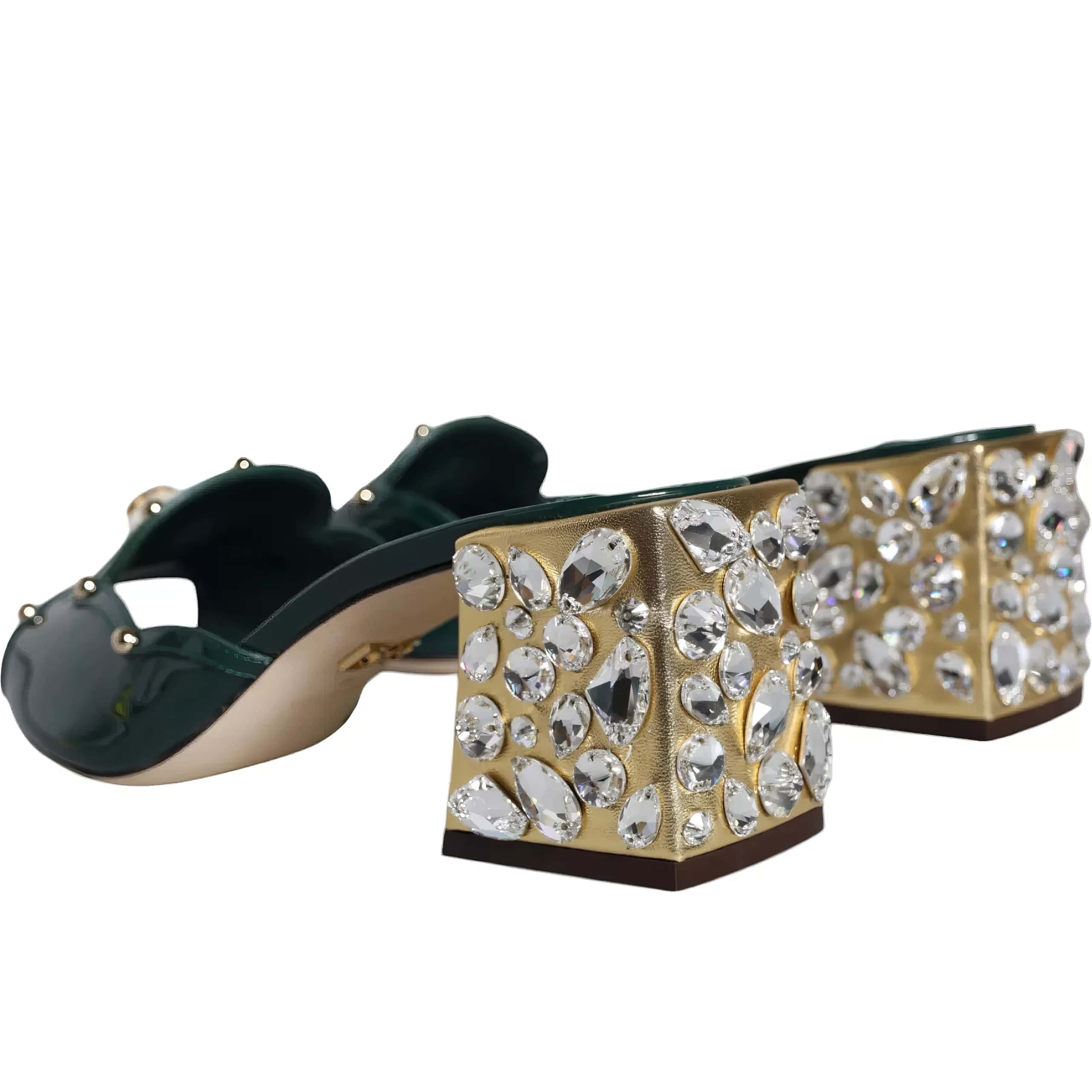 Dolce & Gabbana Heeled Mules With Crystal And Pearl Embellishments