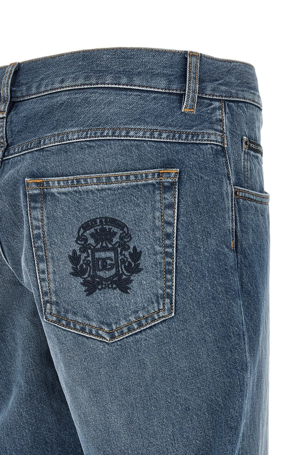 Dolce & Gabbana Dolce & Gabbana Heraldic Embroidery Straight Leg Jeans