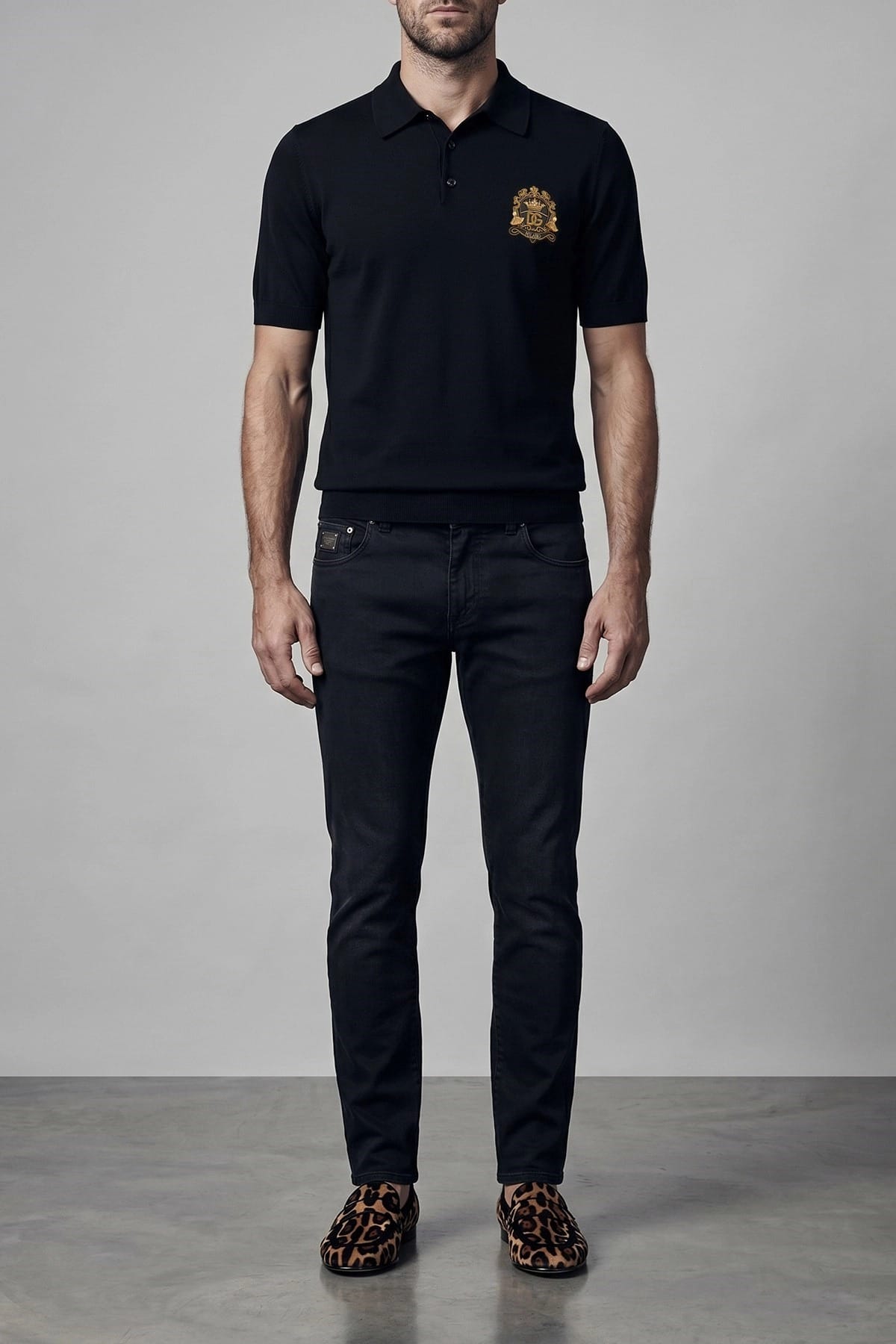 Dolce & Gabbana Dolce & Gabbana Heraldic Patch Polo Shirt