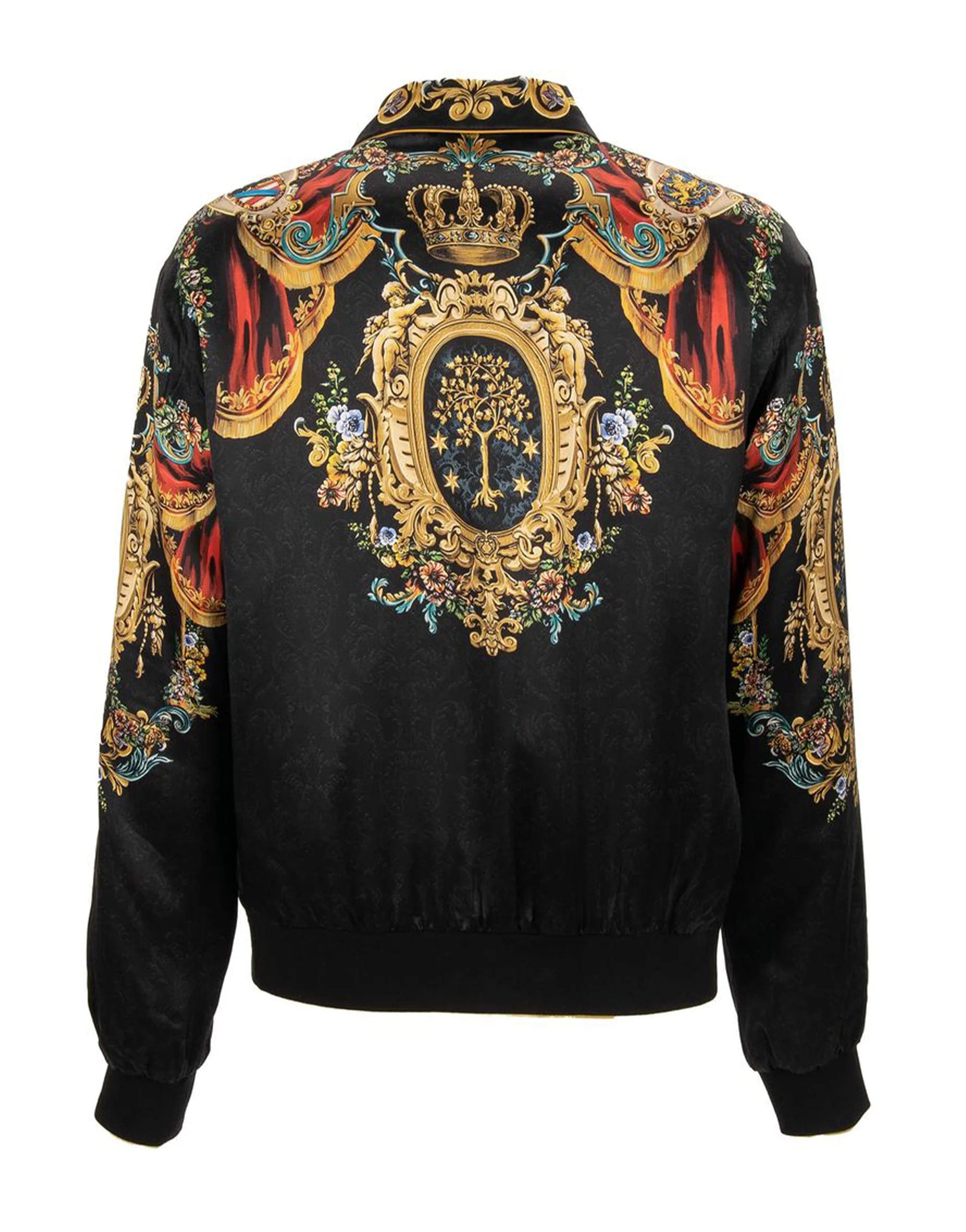 Dolce & Gabbana Heraldry Printed Silk Jacket