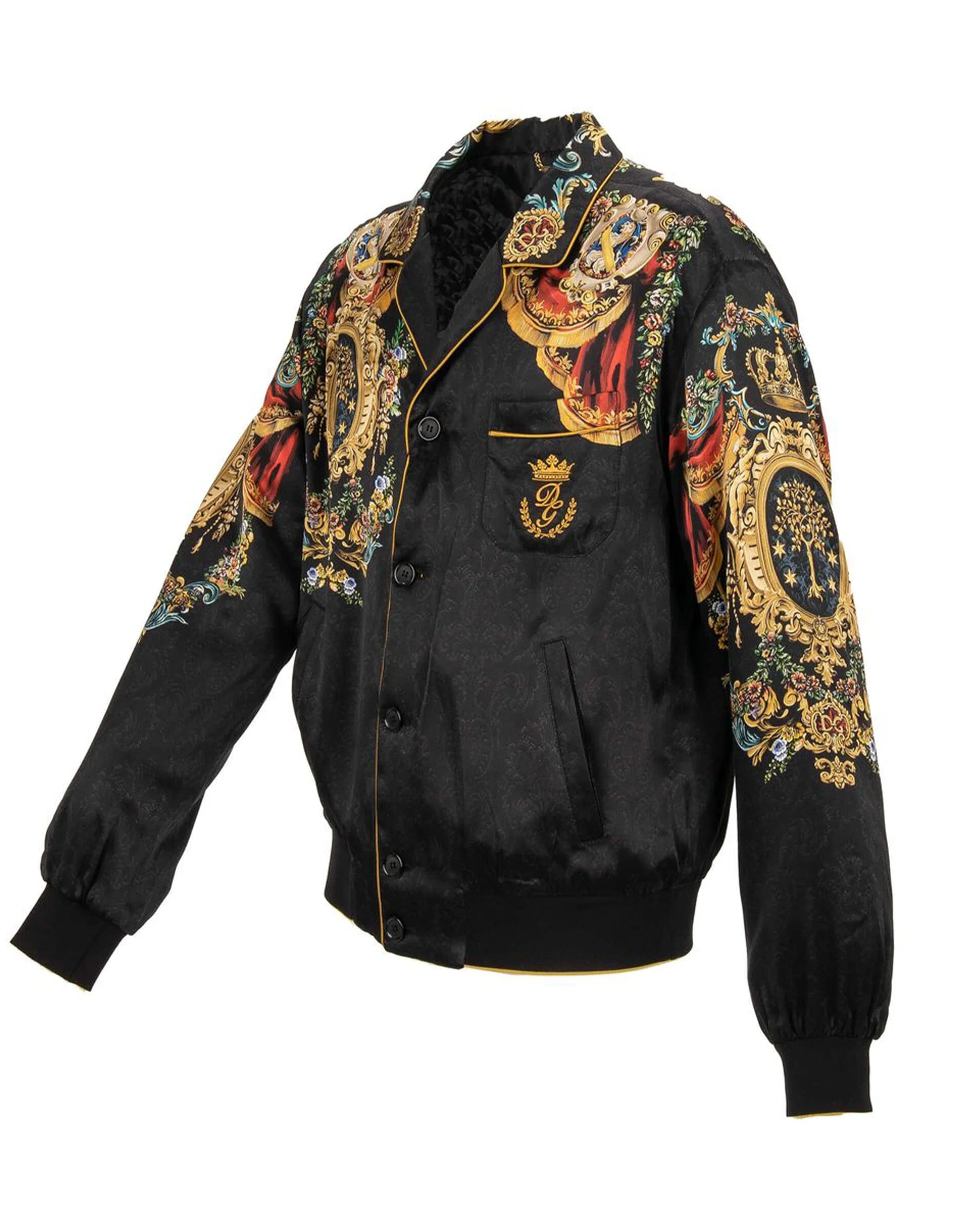 Dolce & Gabbana Heraldry Printed Silk Jacket