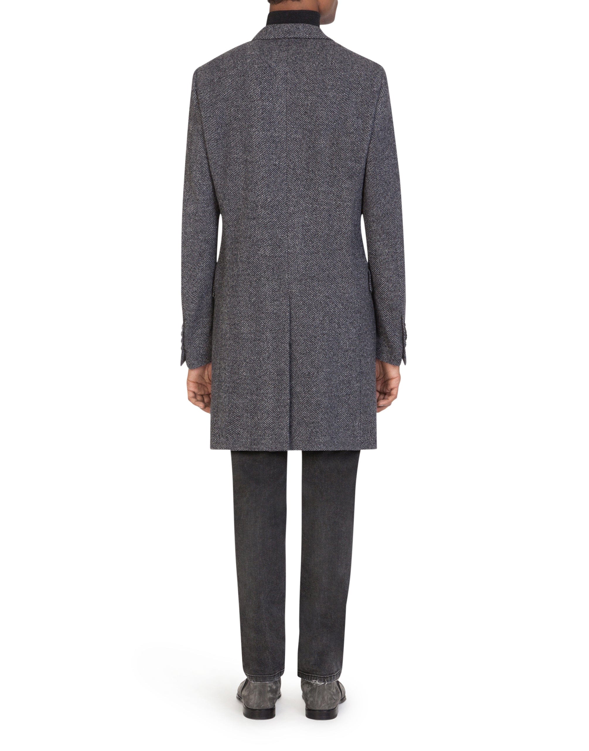 Dolce & Gabbana Herringbone Wool Coat