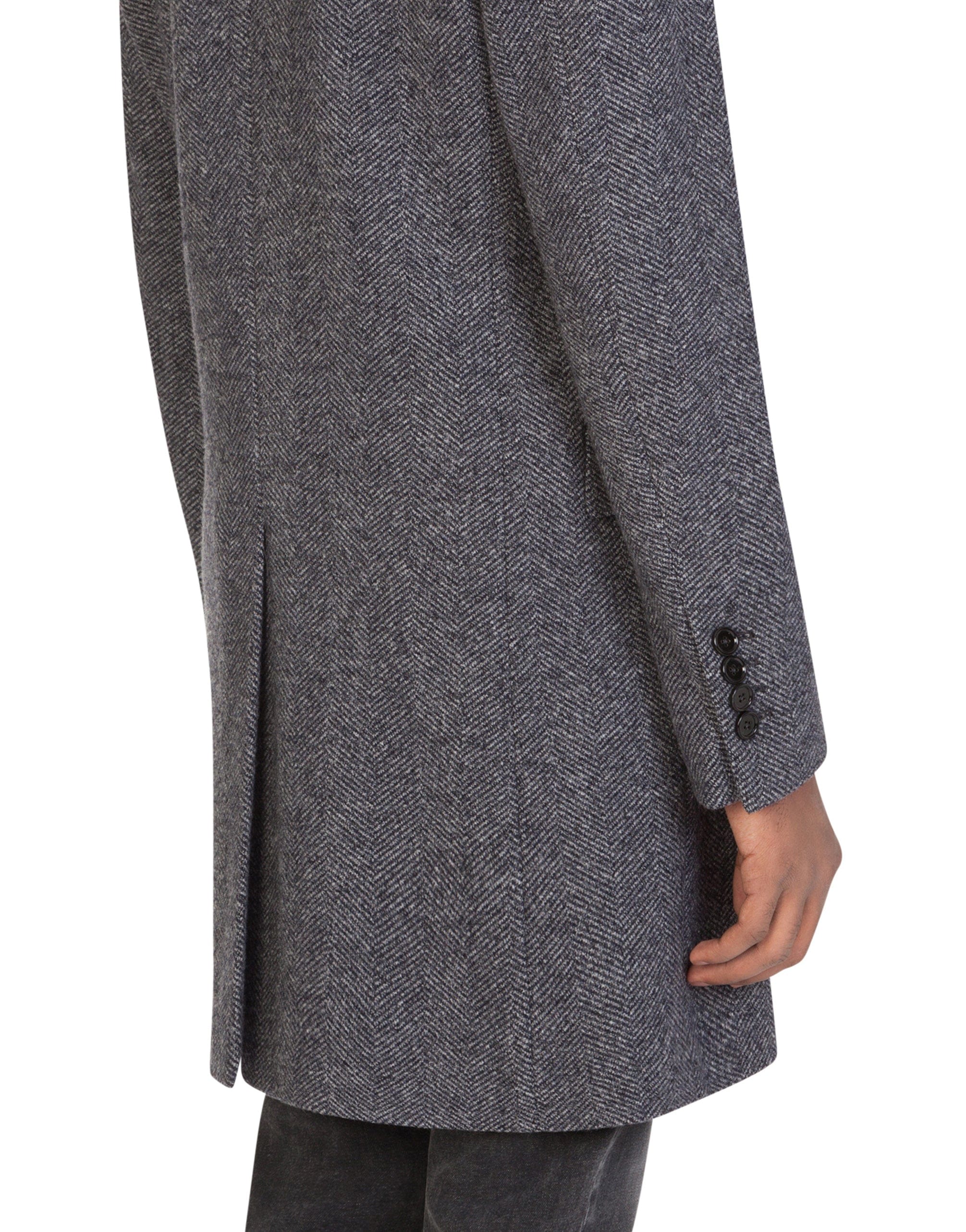 Dolce & Gabbana Herringbone Wool Coat