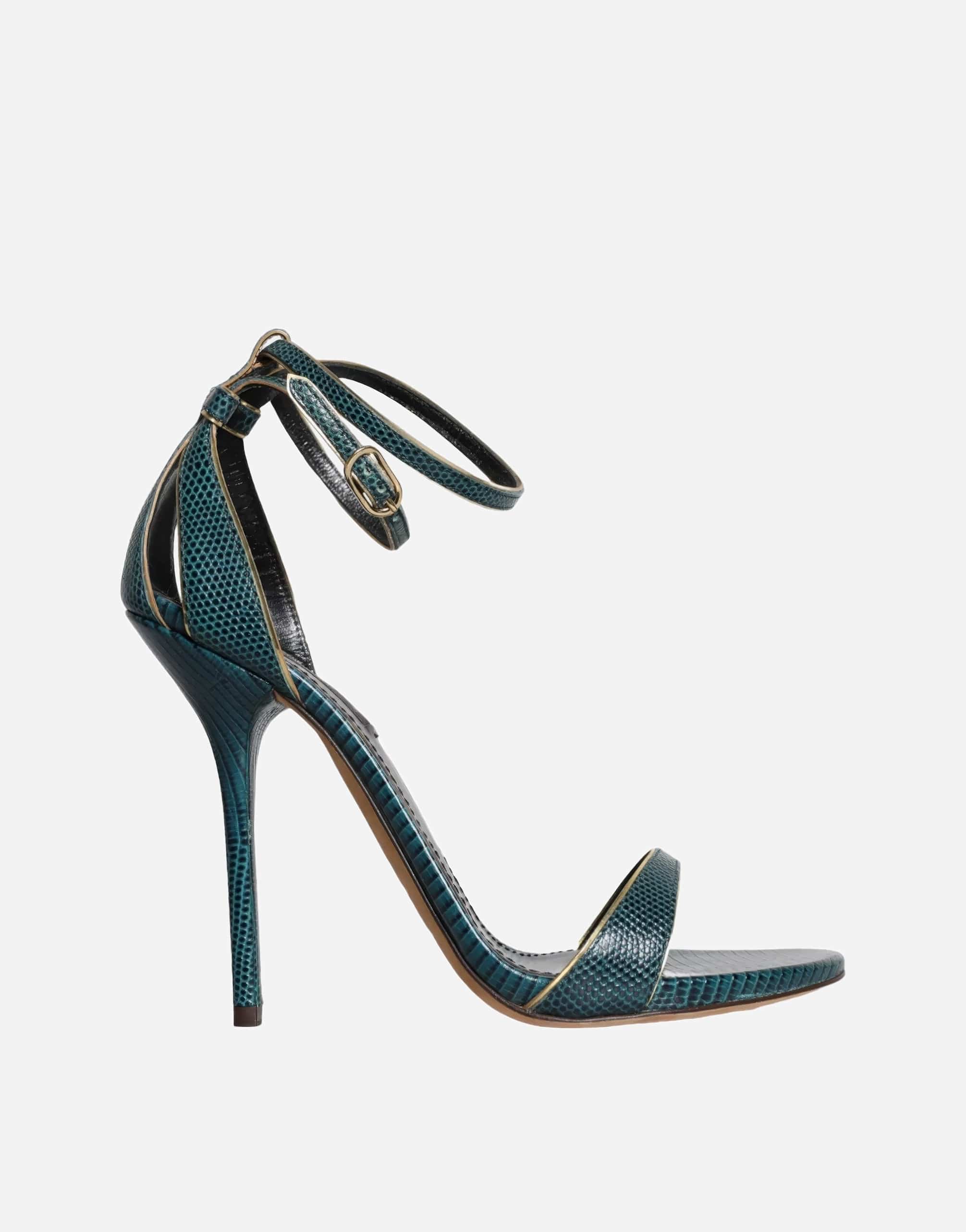 Dolce & Gabbana High-Heel Sandals With Iguana Pattern