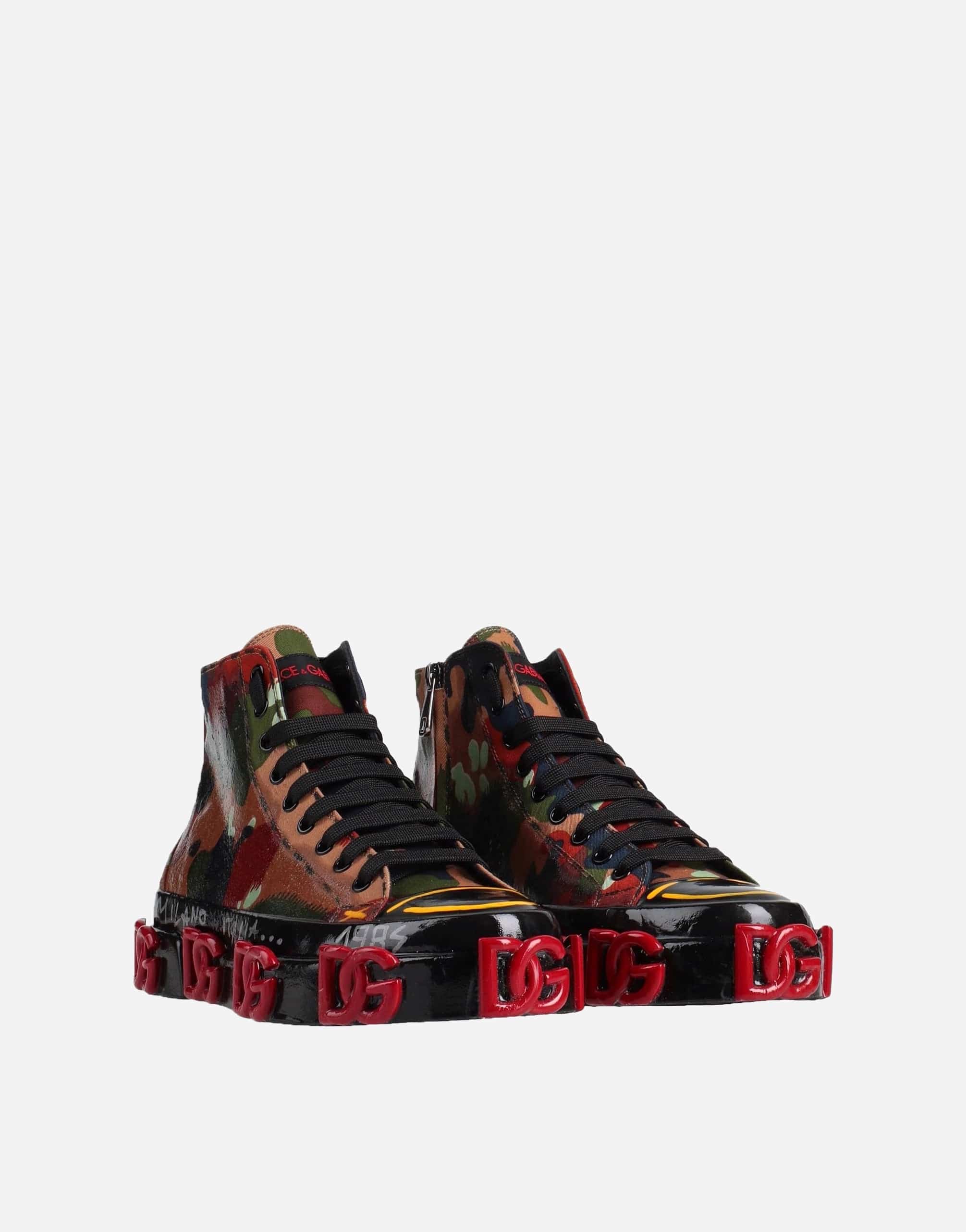Dolce & Gabbana High-Top Camouflage Sneakers