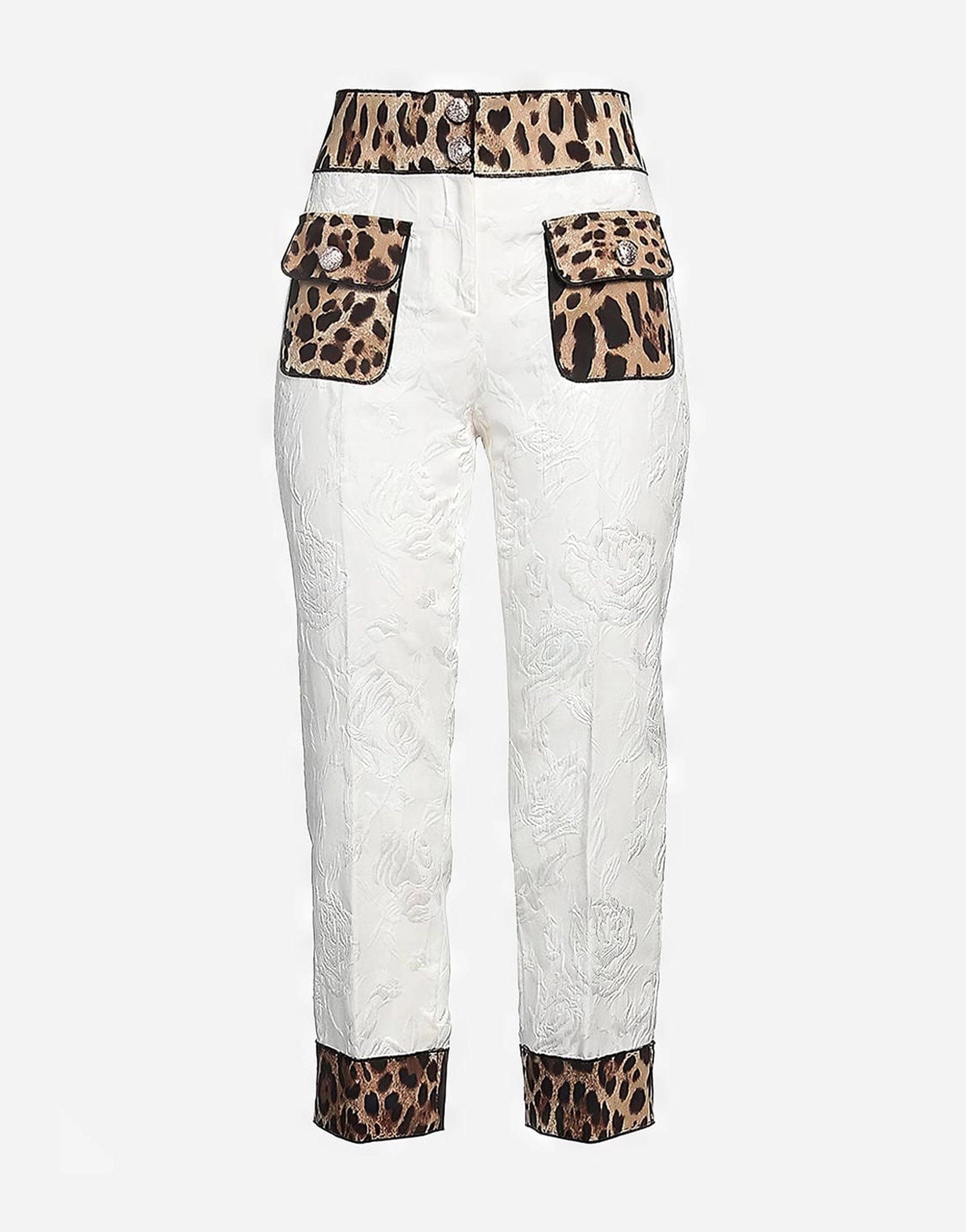 Dolce & Gabbana High-Waist Leopard Print Pants