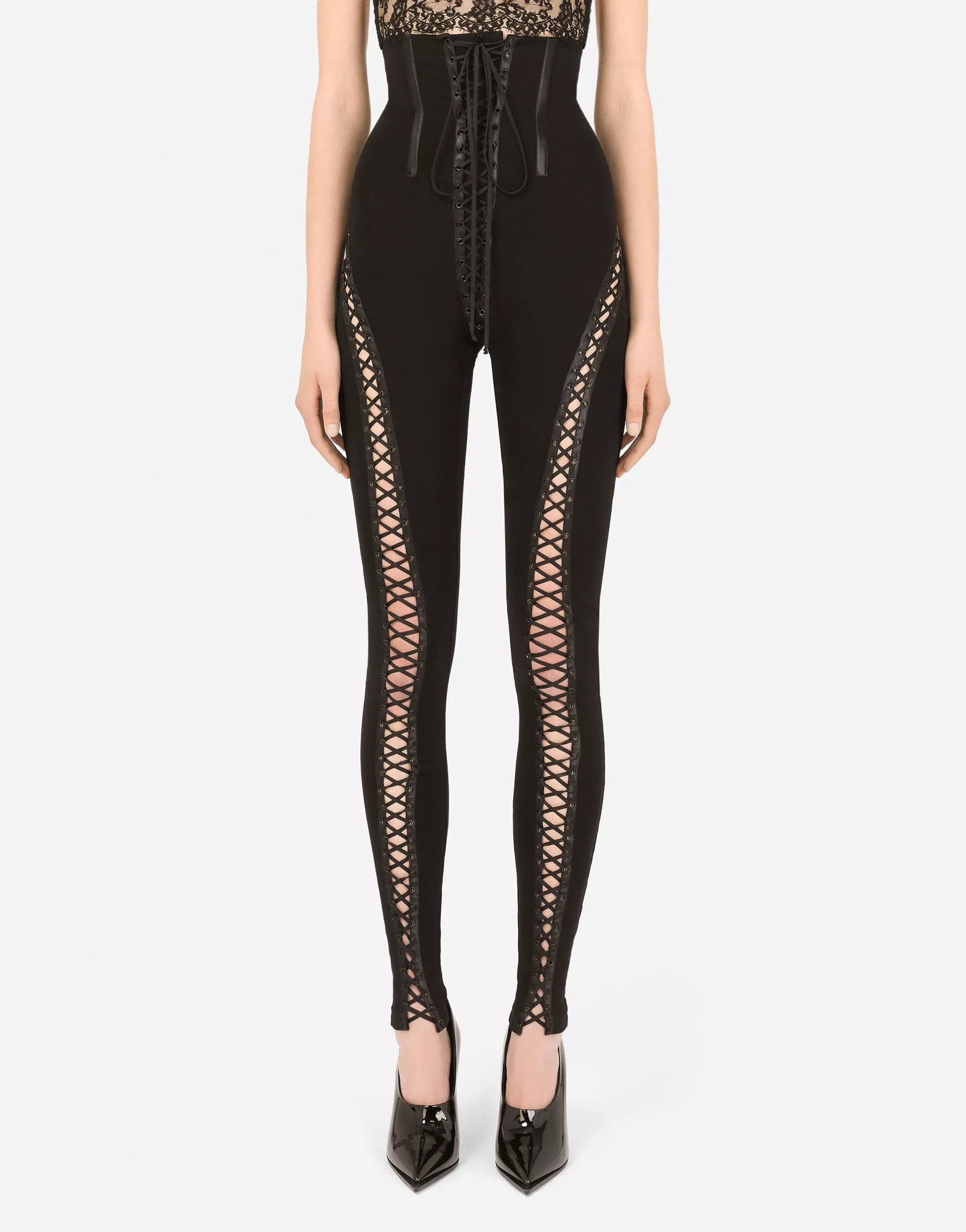 Dolce & Gabbana - Lace leggings black - The Corner