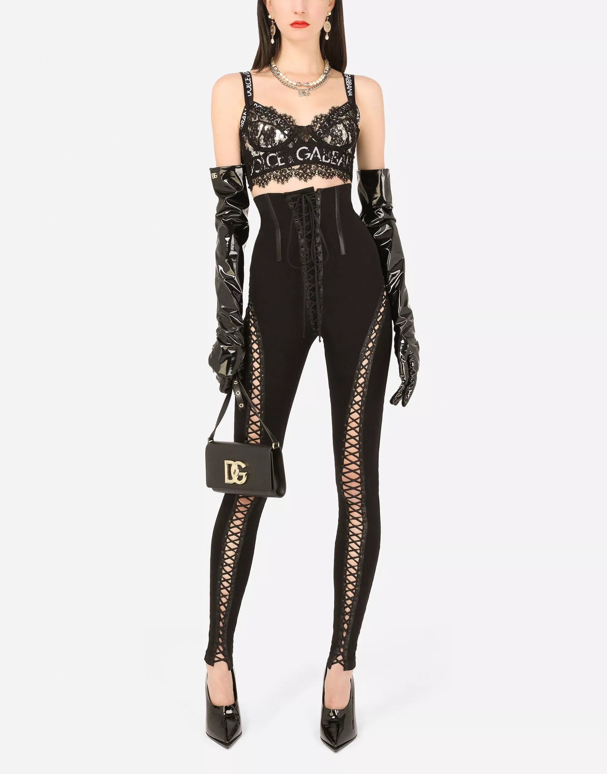 DOLCE & GABBANA leggings 90'S Black for girls | NICKIS.com