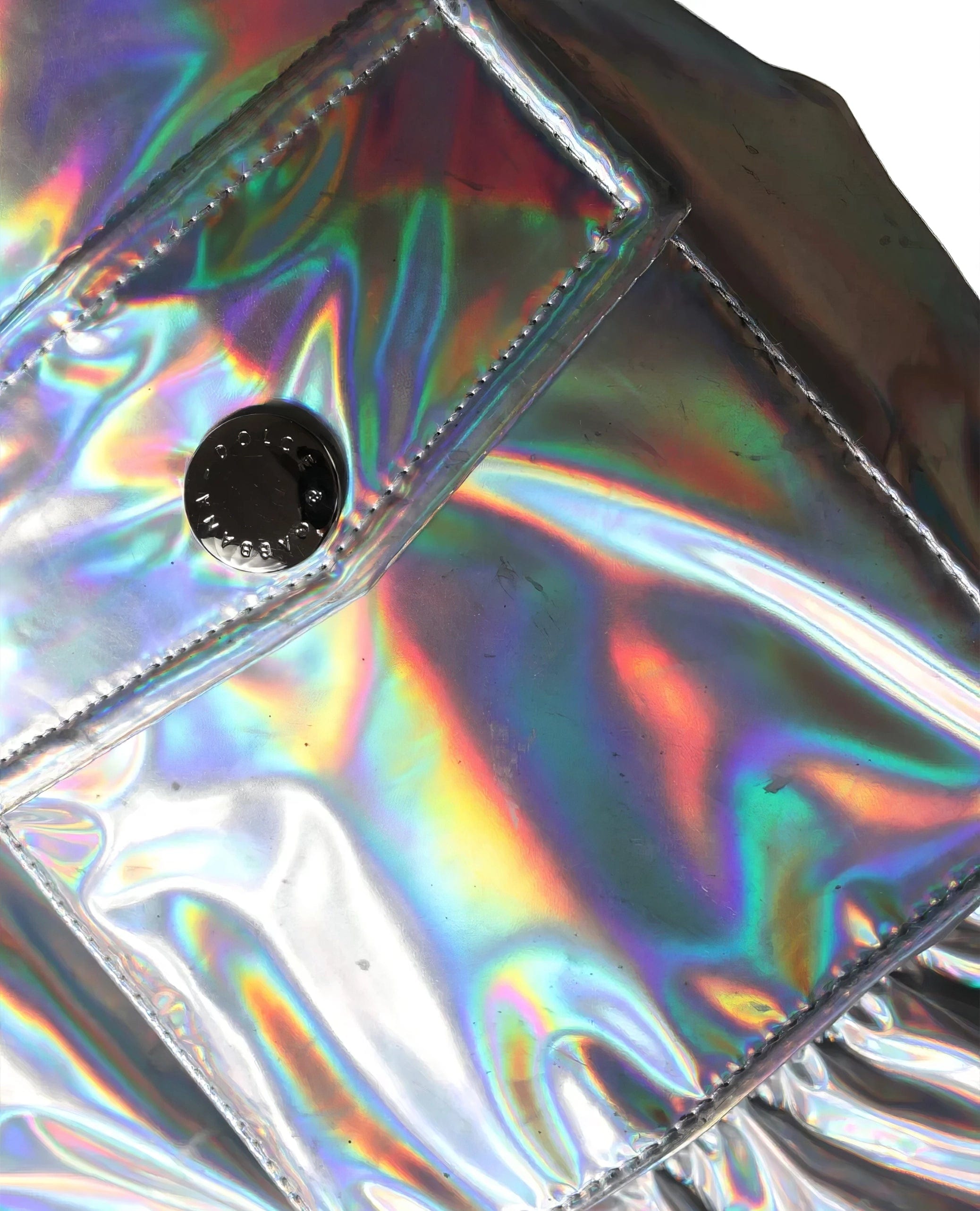 Dolce & Gabbana Holographic-Effect Technical Down Jacket