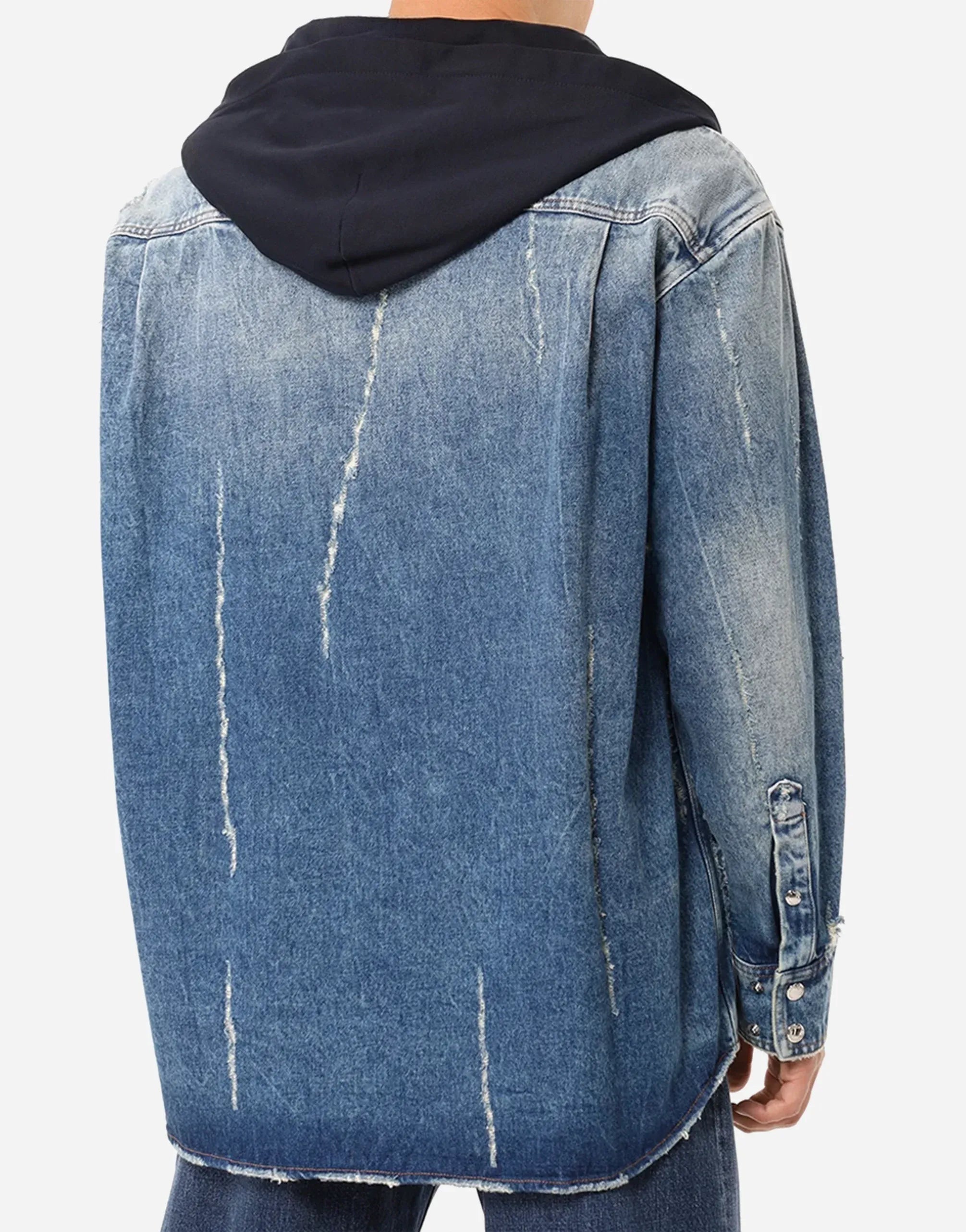 Dolce & Gabbana Hooded Denim Coat