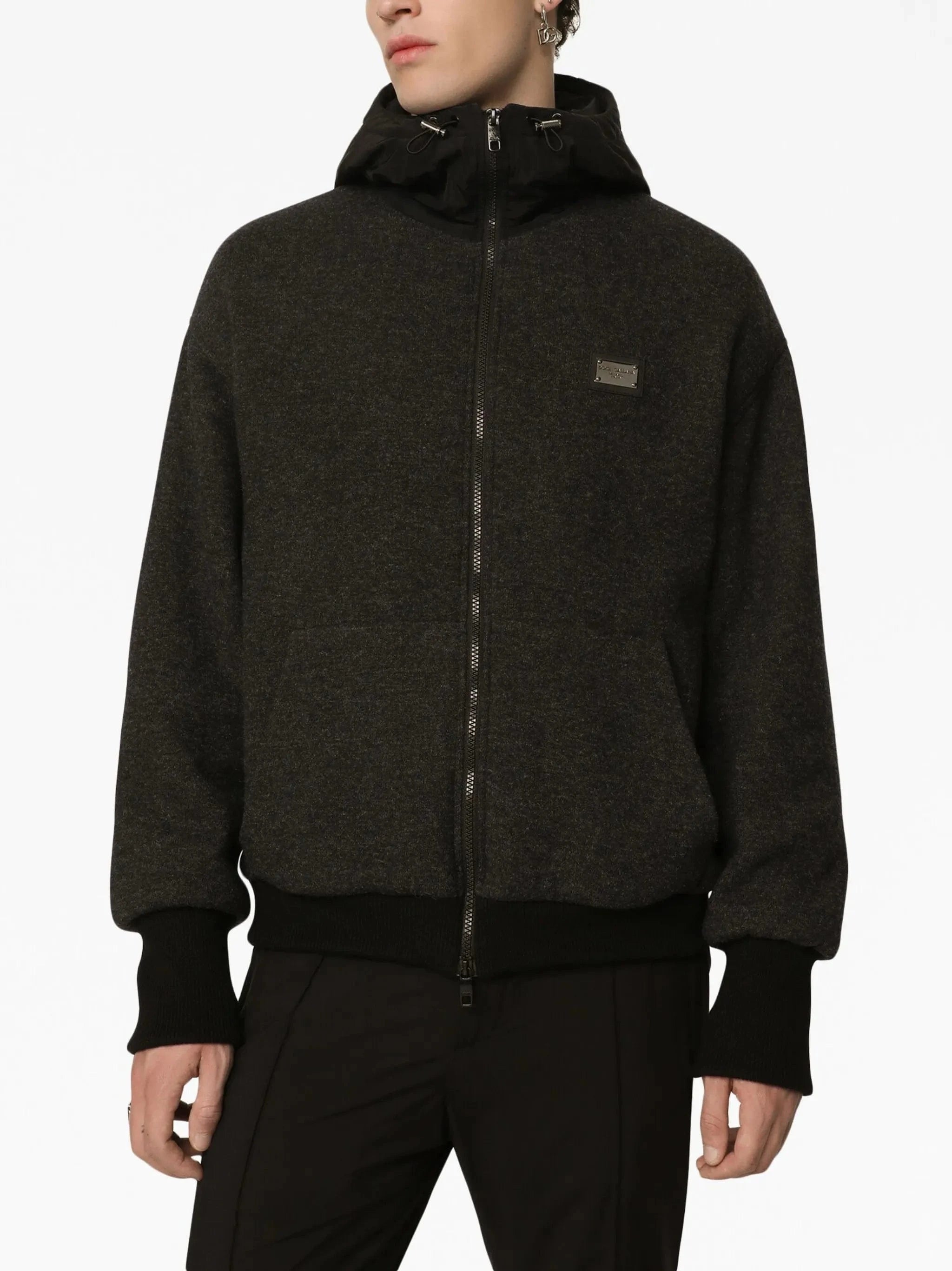 Dolce & Gabbana Hooded Zip-Up Jacket