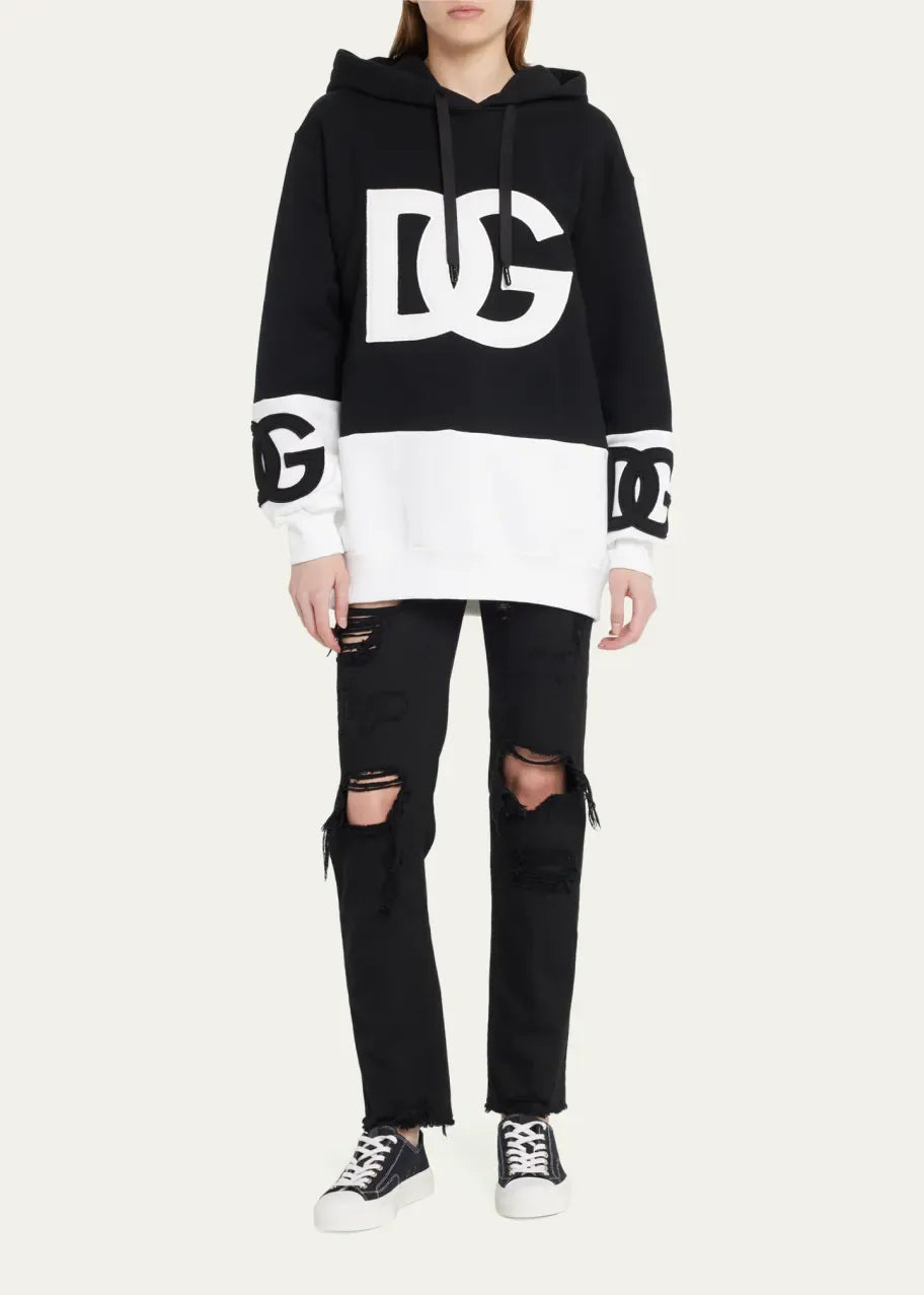 Dolce & Gabbana Kapuzenpullover mit DG-Logo-Patch - alternate view