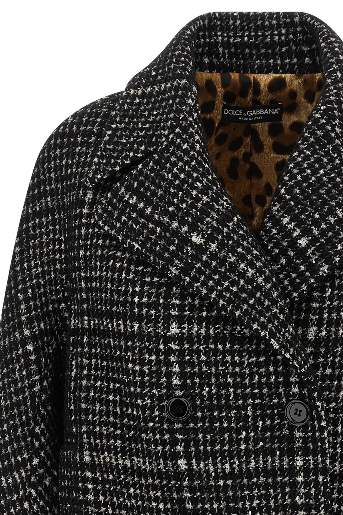 Dolce & Gabbana Dolce & Gabbana Houndstooth Caban Coat