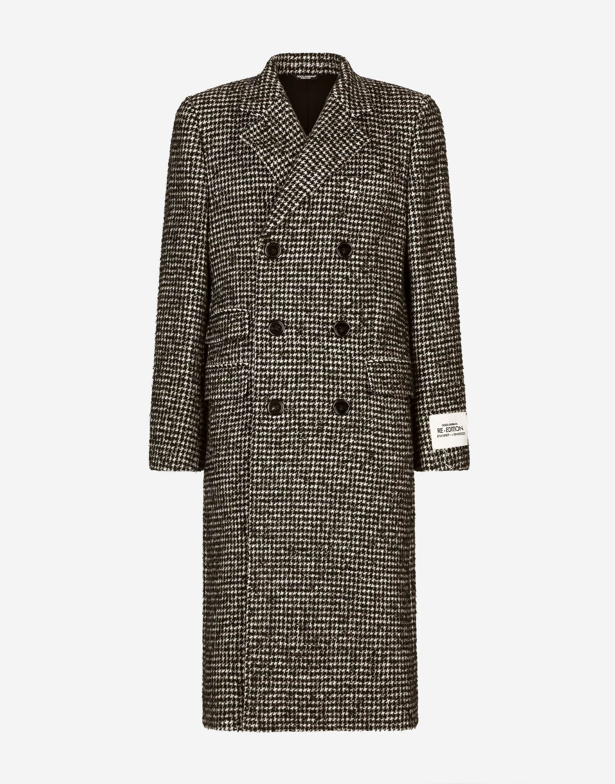 Dolce & Gabbana Houndstooth Double-Breasted Wool Coat