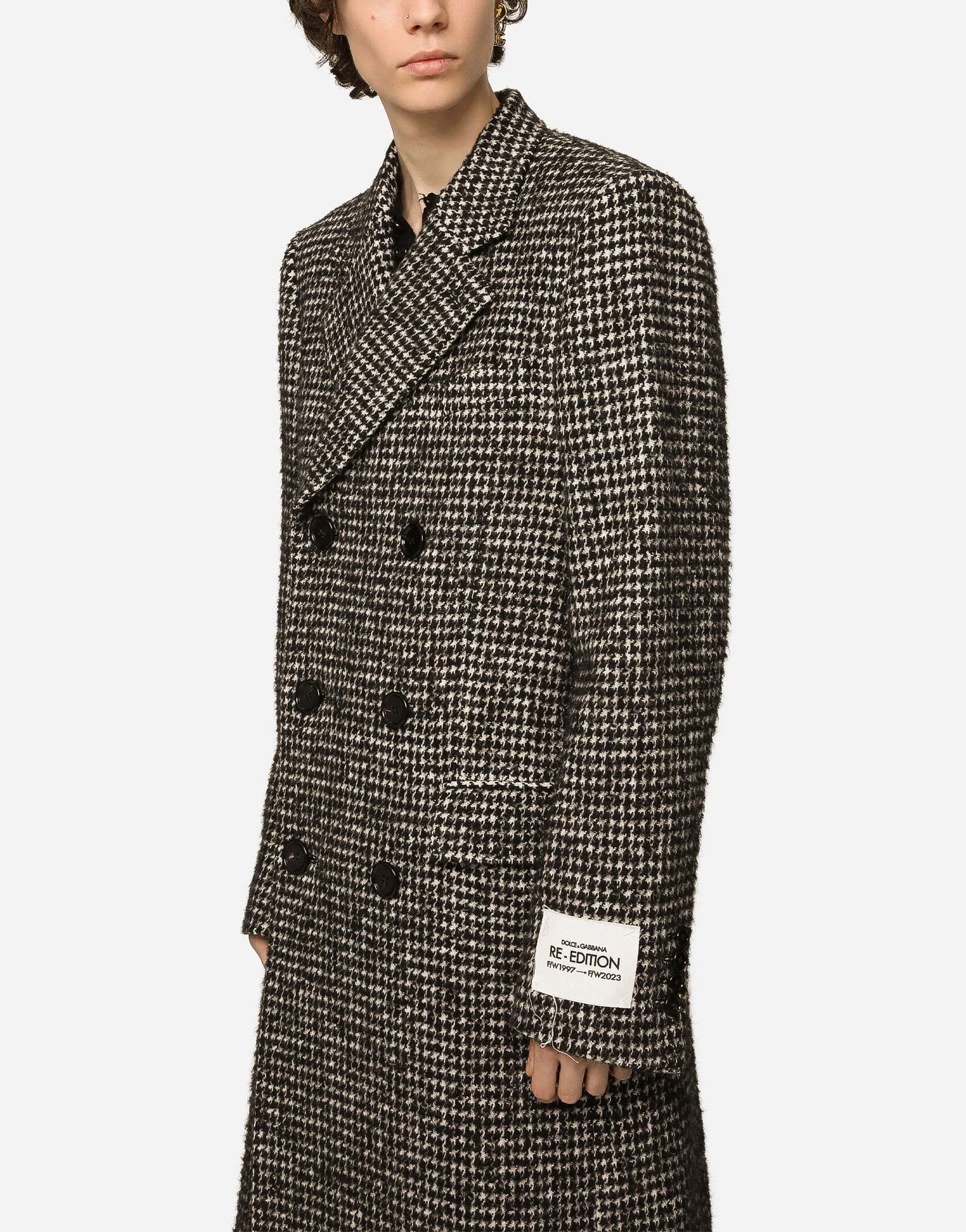 Dolce & Gabbana Houndstooth Double-Breasted Wool Coat