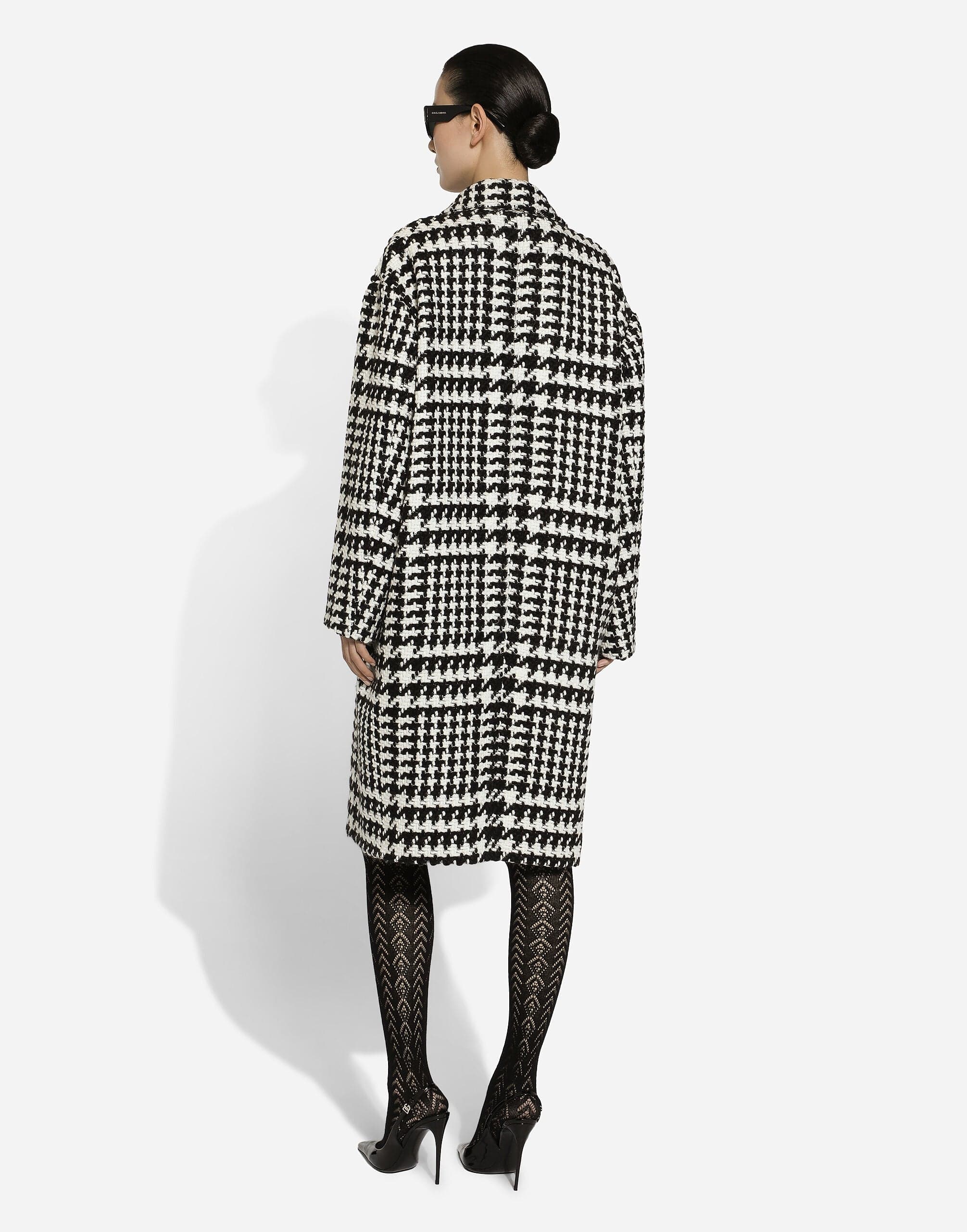 Dolce & Gabbana Houndstooth-Pattern Coat