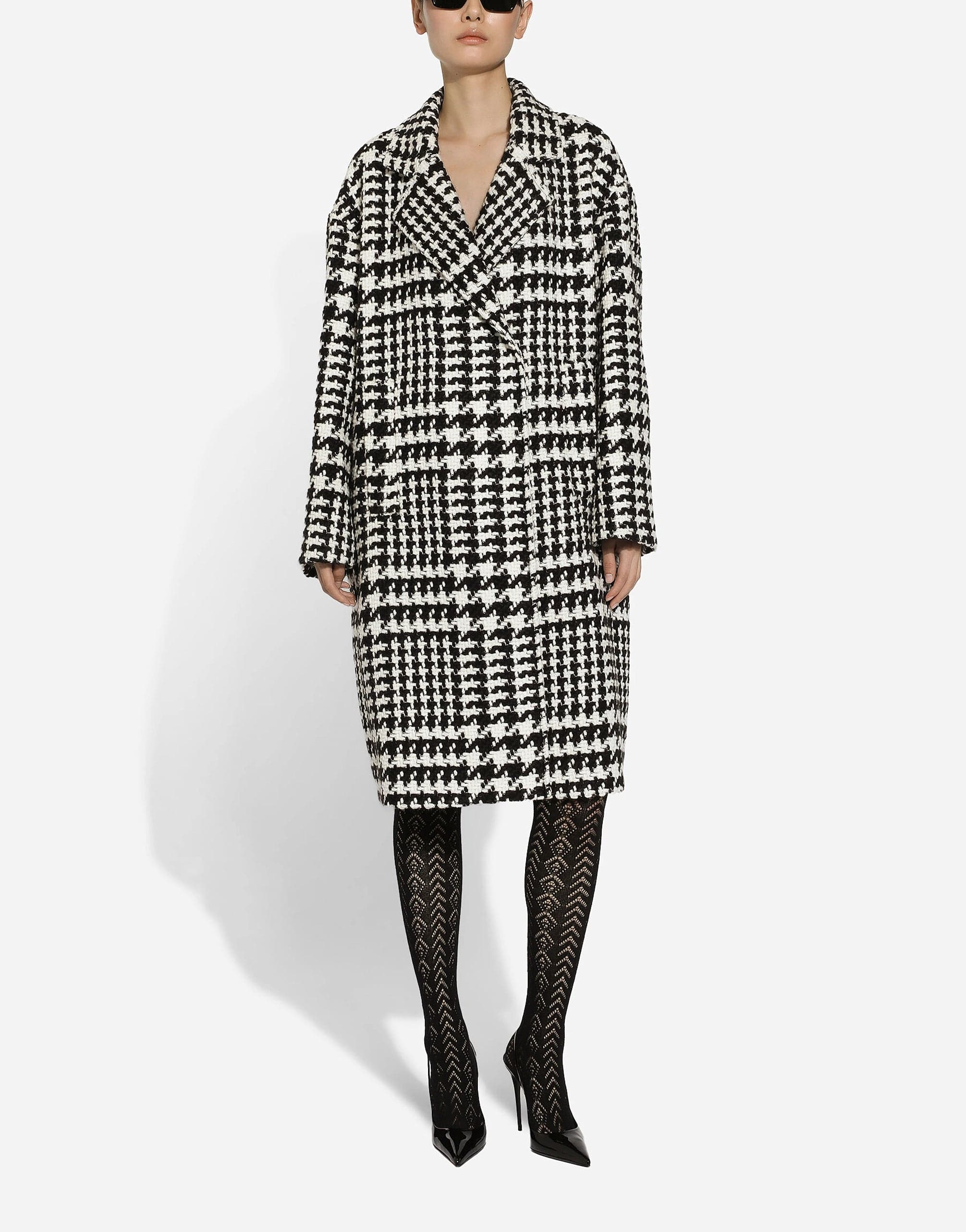 Dolce & Gabbana Houndstooth-Pattern Coat