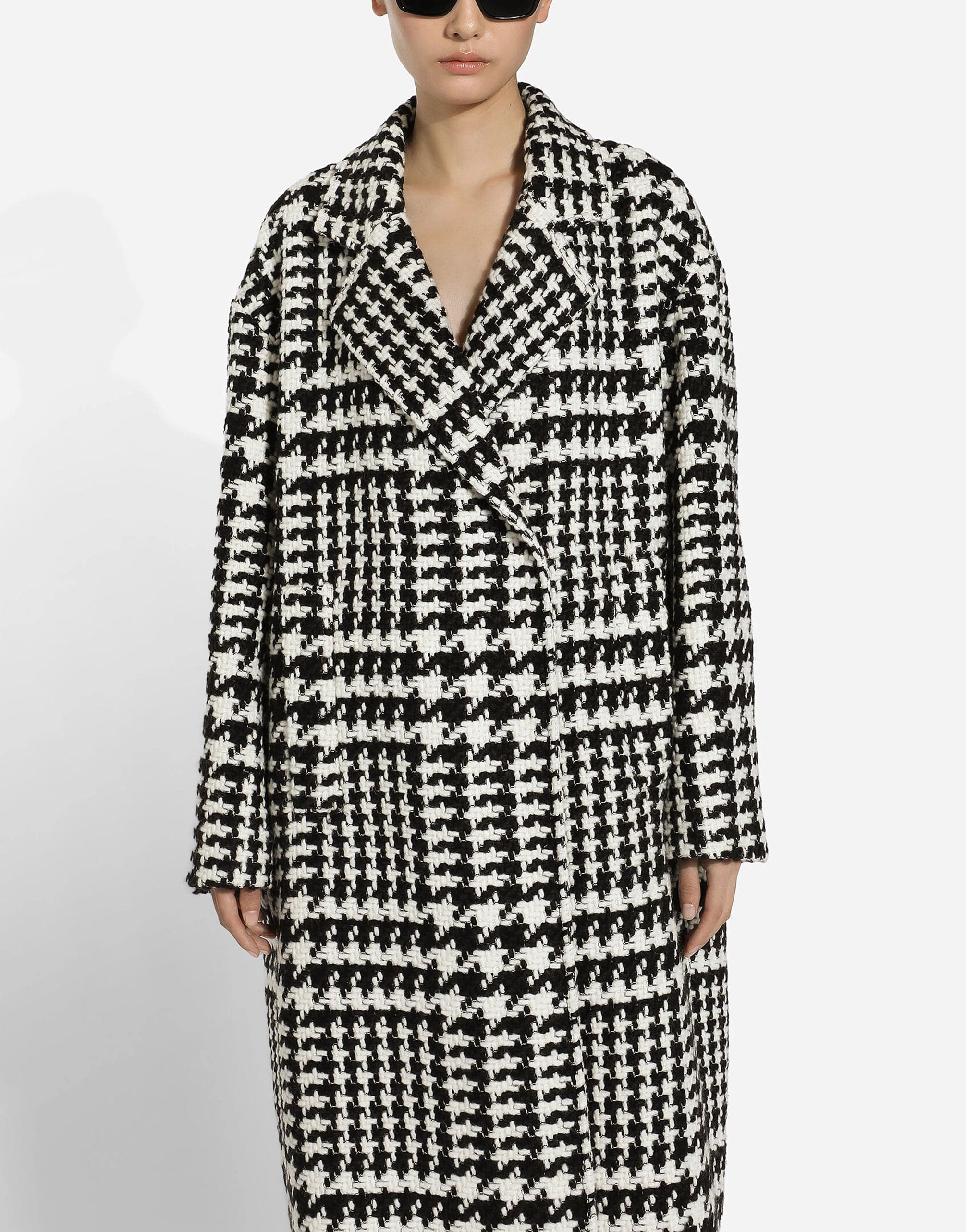 Dolce & Gabbana Houndstooth-Pattern Coat