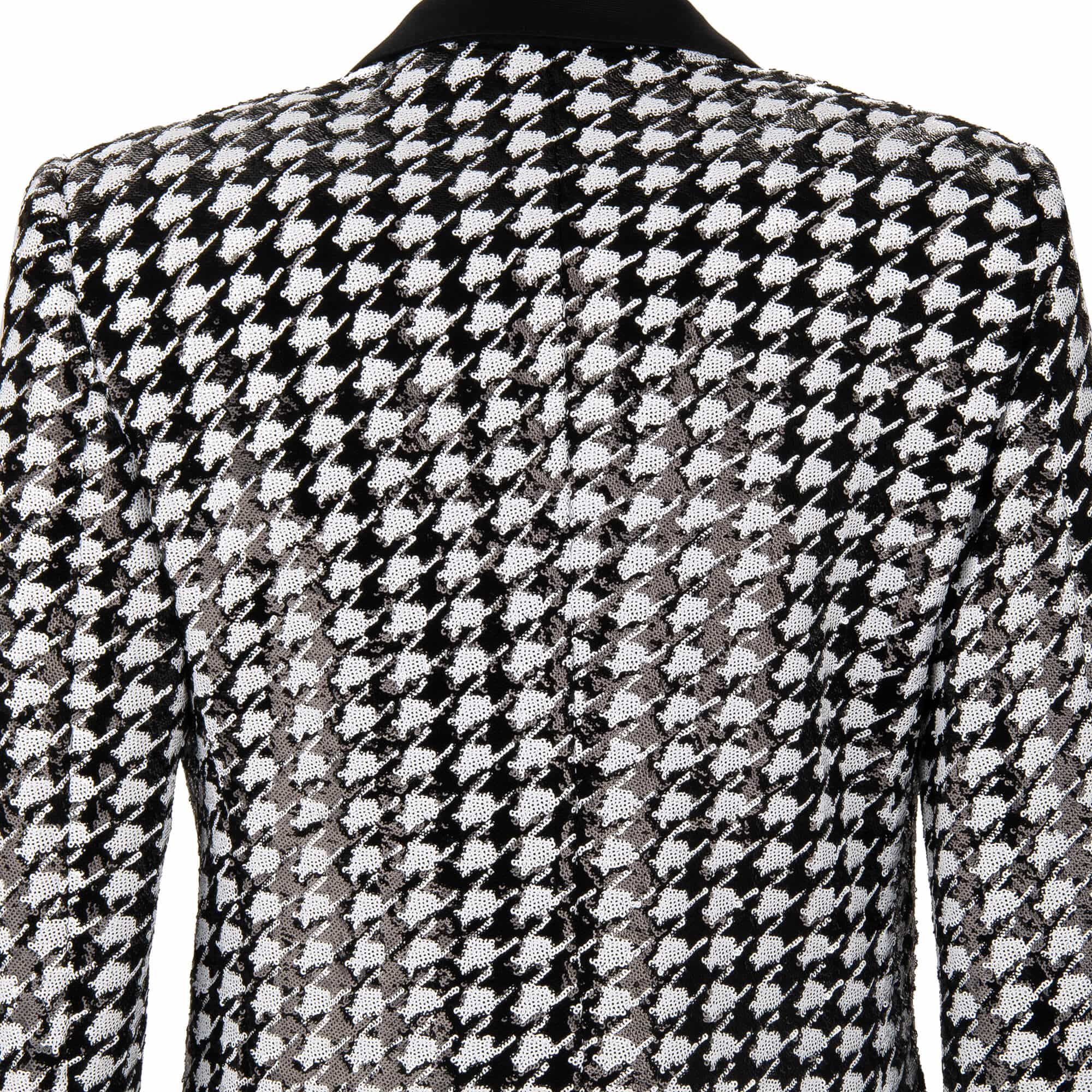 Dolce & Gabbana Houndstooth Sequined Tuxedo Jacket