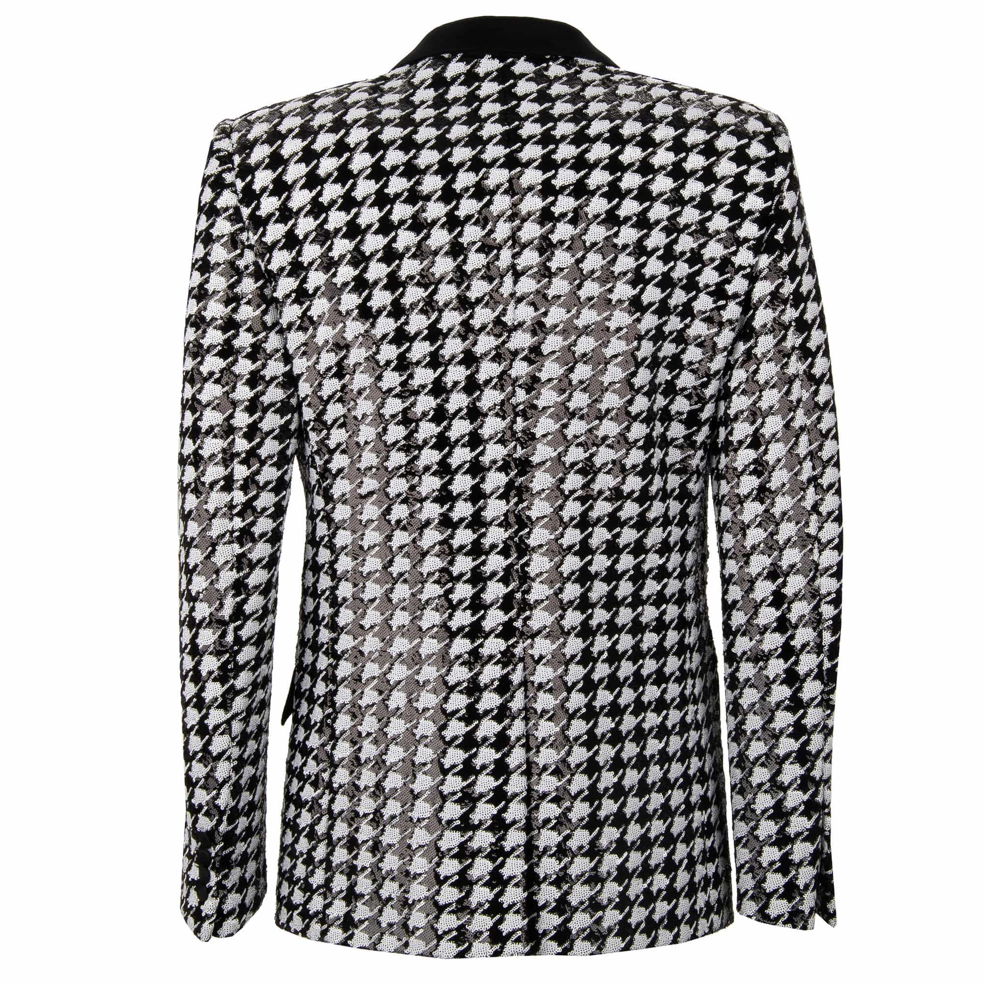 Dolce & Gabbana Houndstooth Sequined Tuxedo Jacket