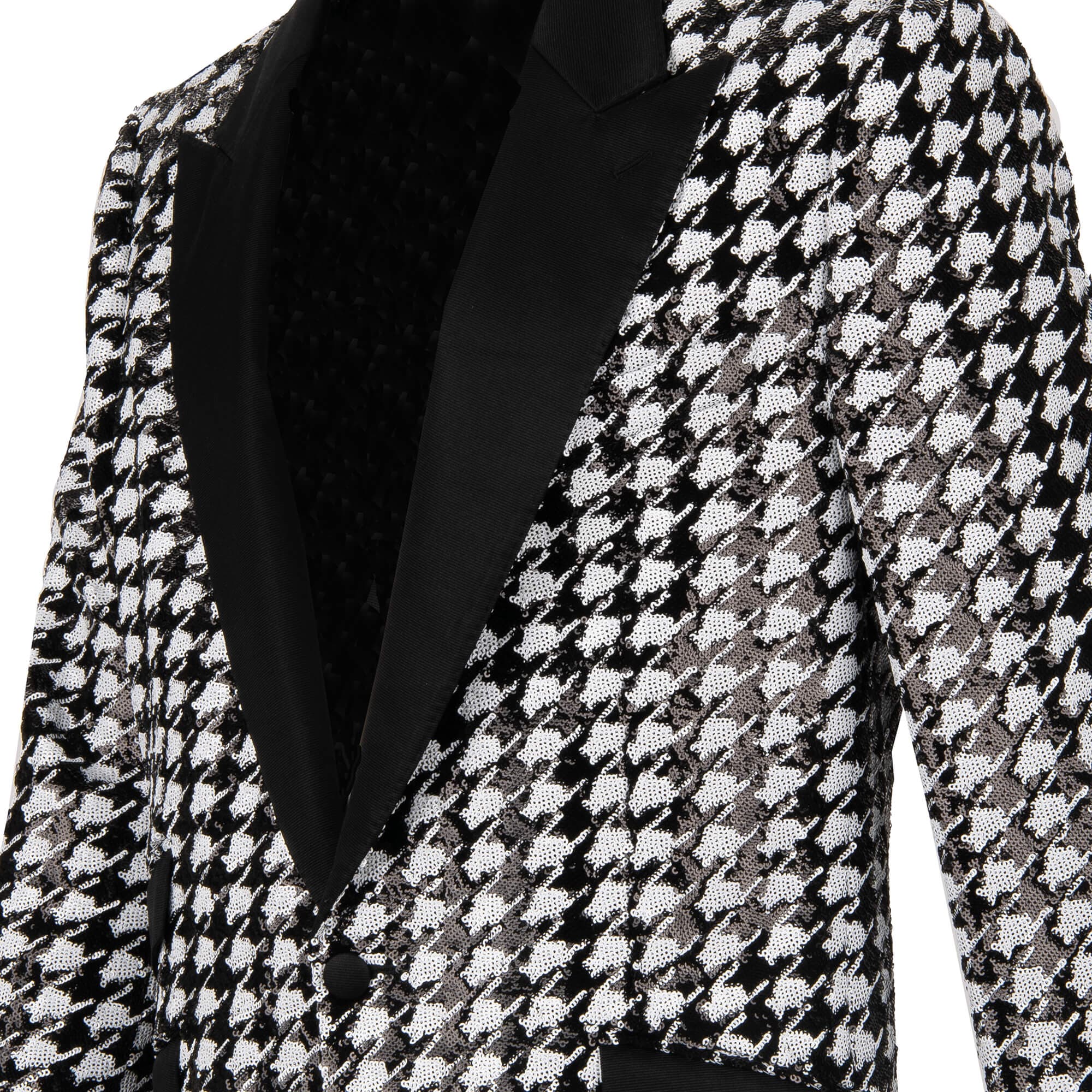 Dolce & Gabbana Houndstooth Sequined Tuxedo Jacket
