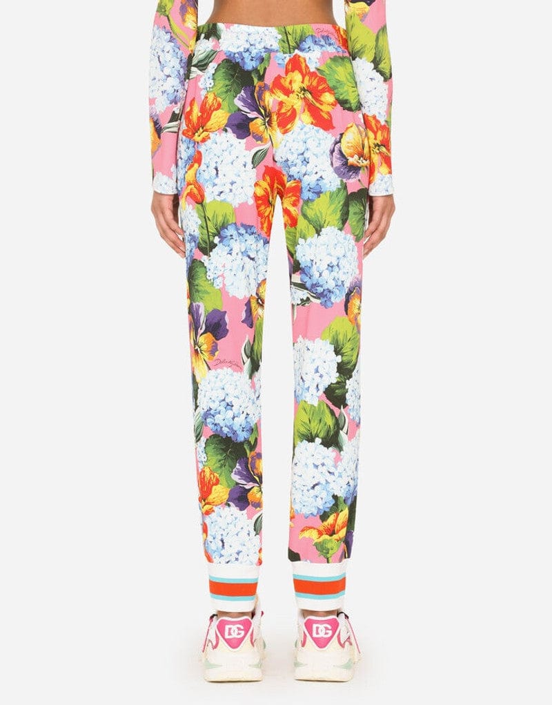 Dolce & Gabbana Hydrangea-Print Cady Sweatpants