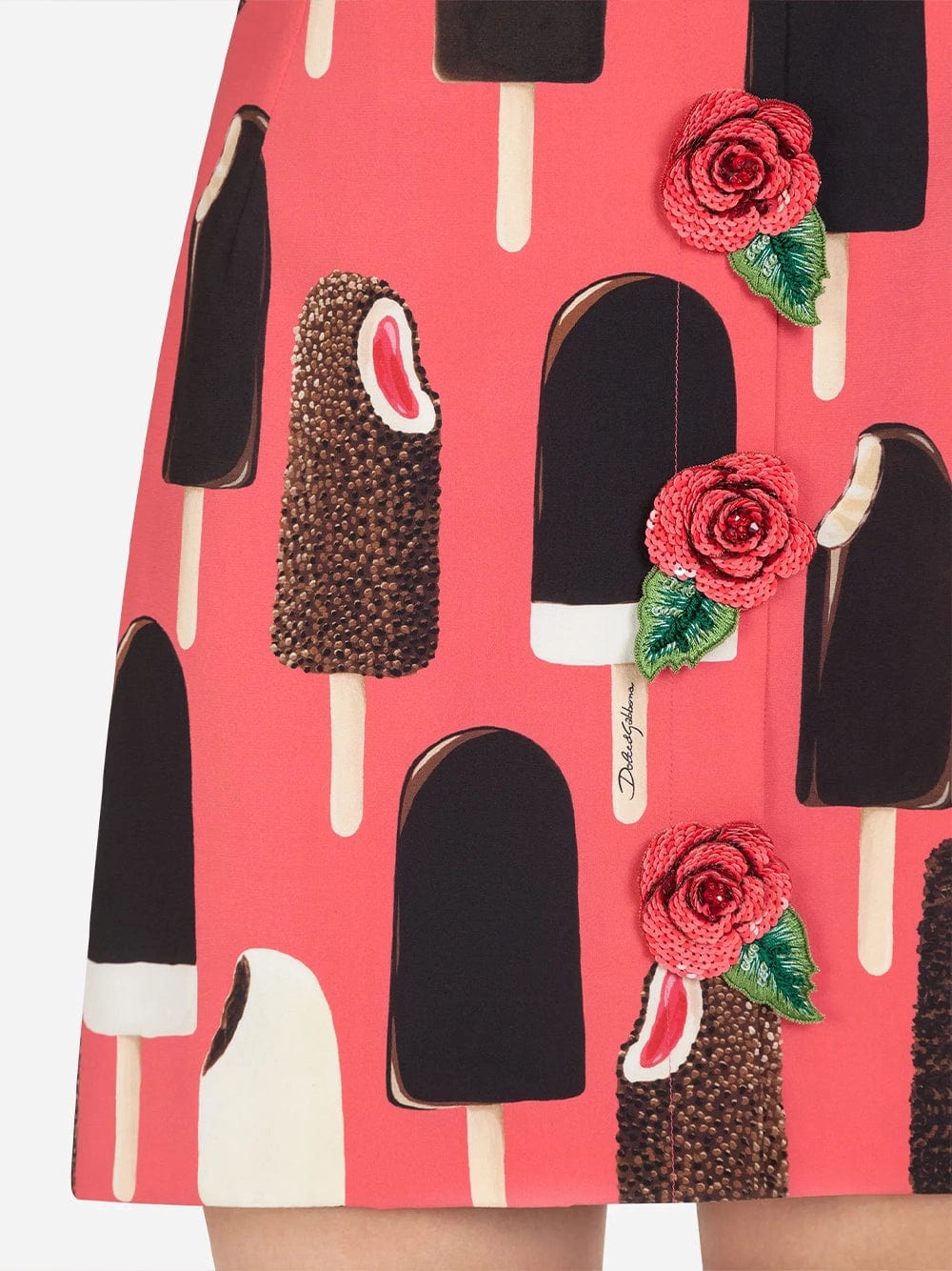 Dolce & Gabbana Ice Cream-Print Silk Shirt Dress