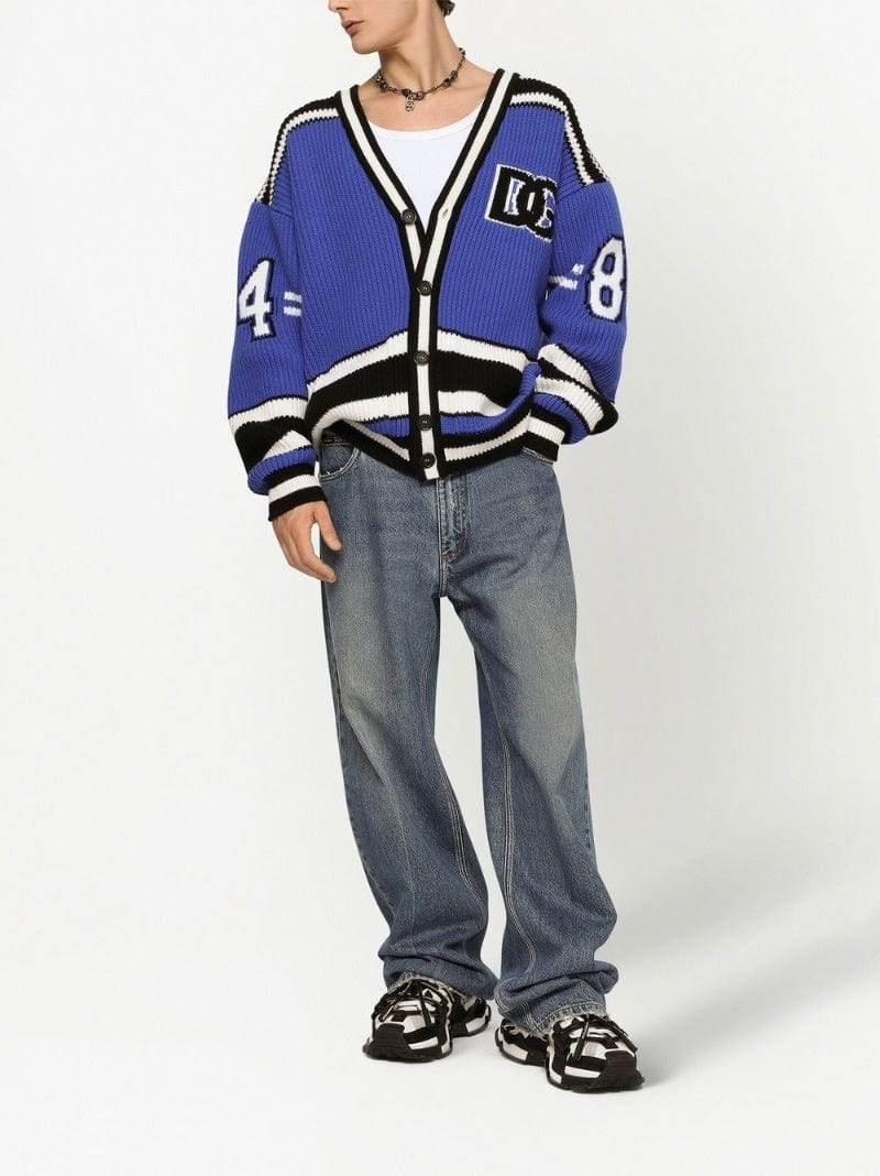 Dolce & Gabbana Inlaid DG Logo Cotton Cardigan