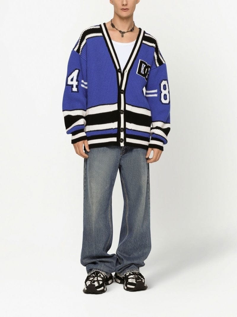 Dolce & Gabbana Inlaid DG Logo Cotton Cardigan