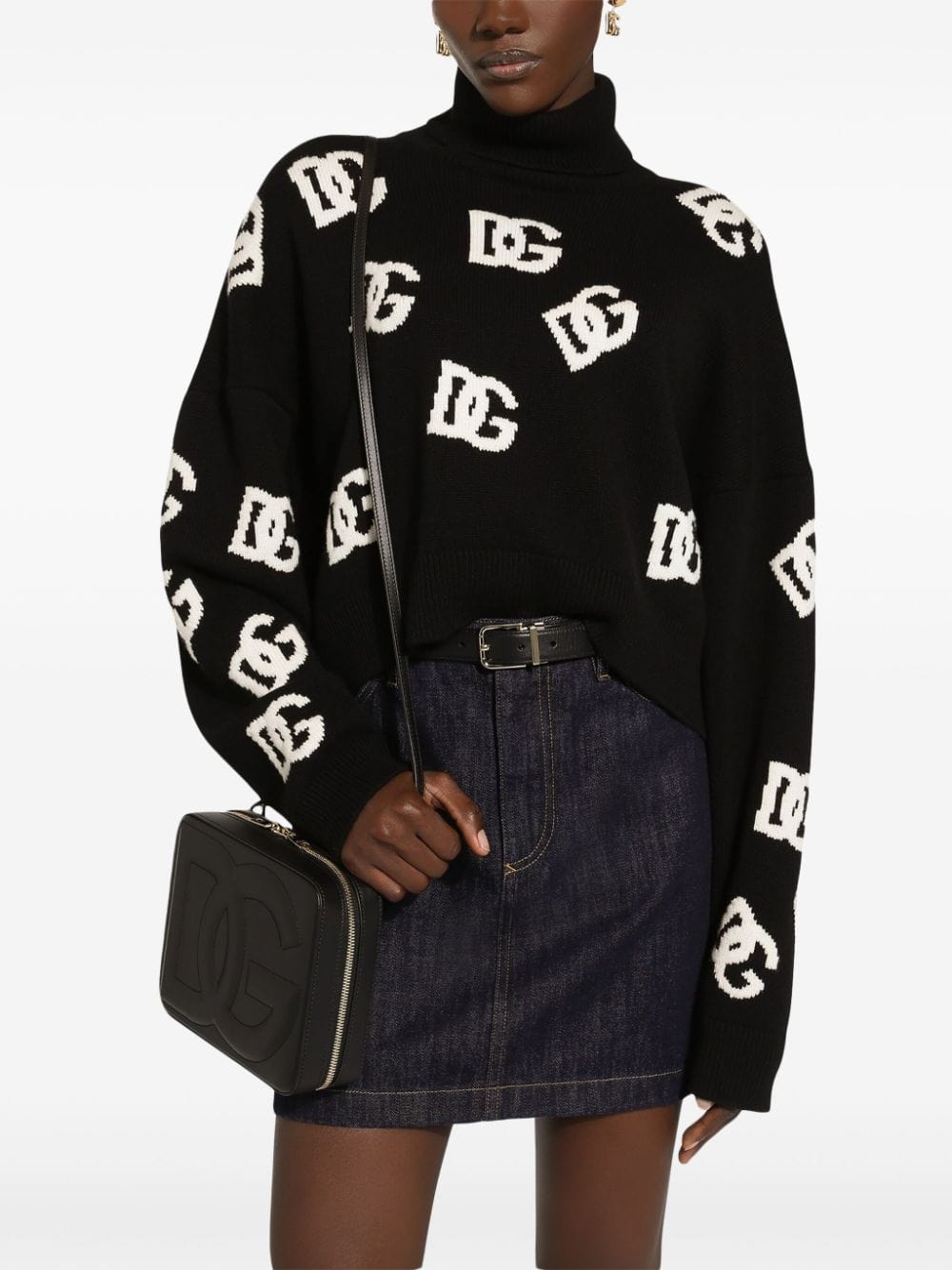 Dolce & Gabbana Intarsia-Knit Logo Sweater