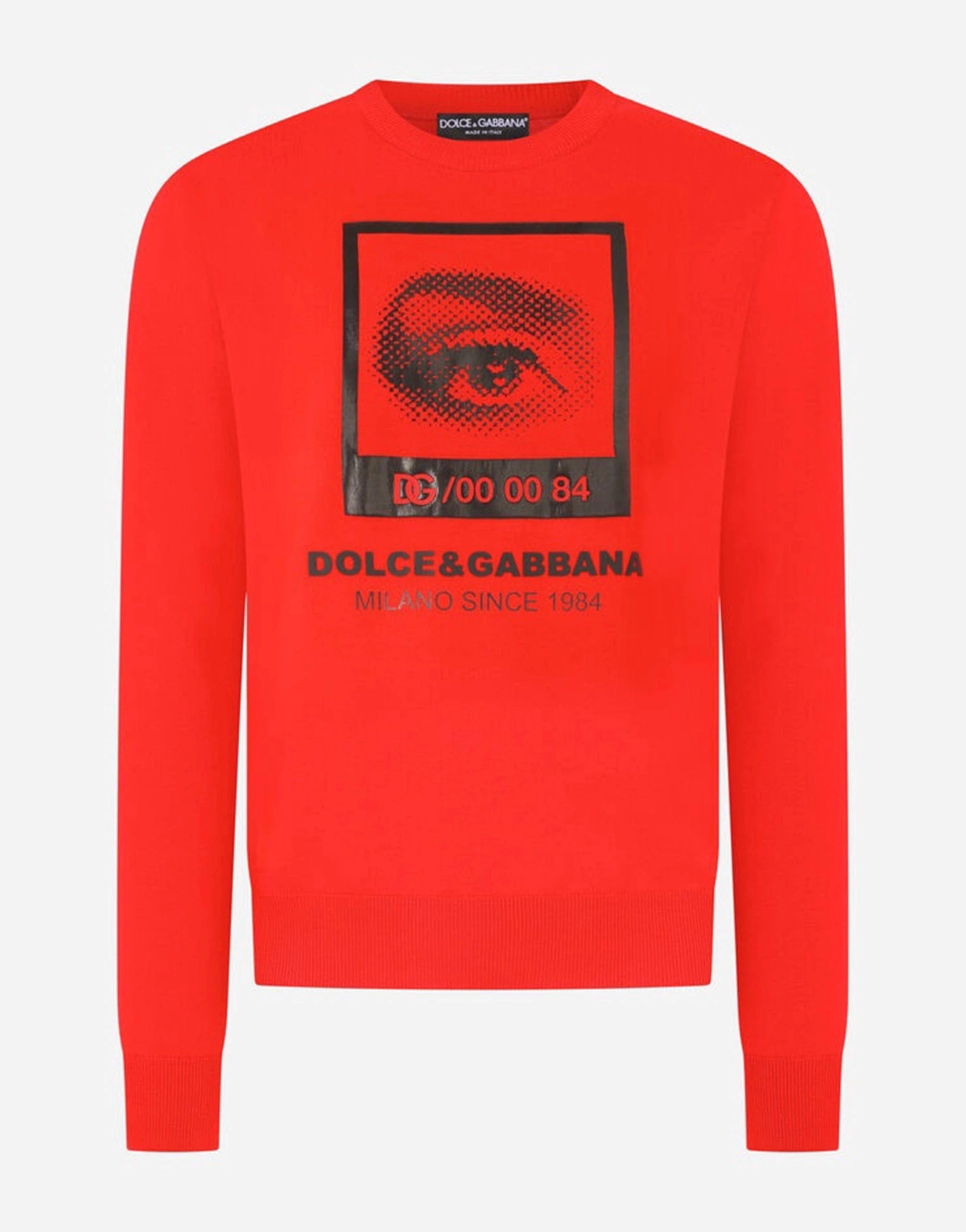 Dolce & Gabbana Intarsia Print Wool Sweater