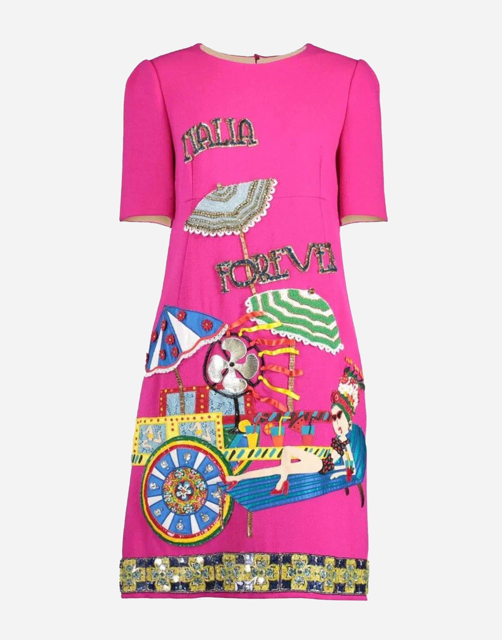 Dolce & Gabbana Italia Forever Embellished Runway Dress