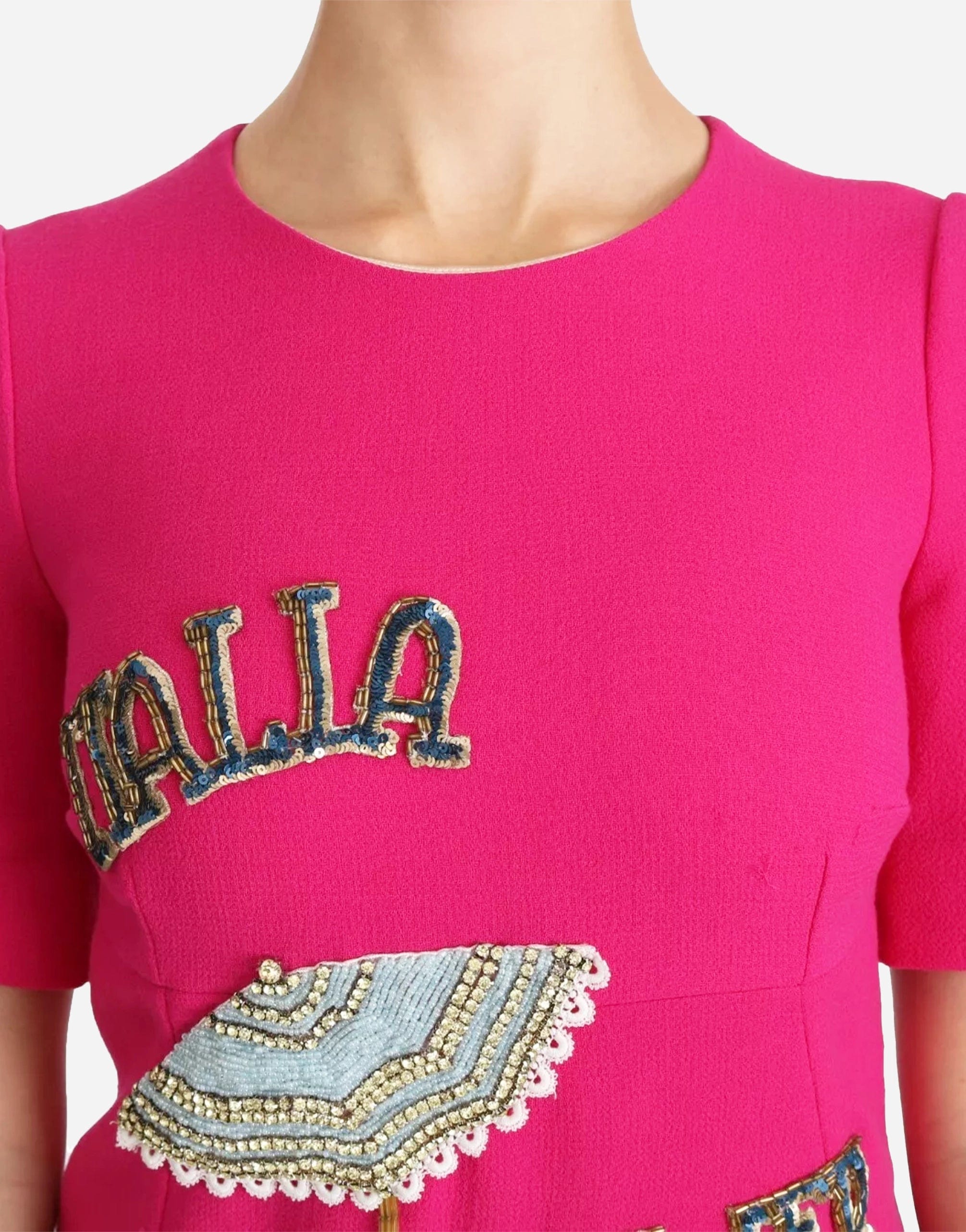 Dolce & Gabbana Italia Forever Embellished Runway Dress