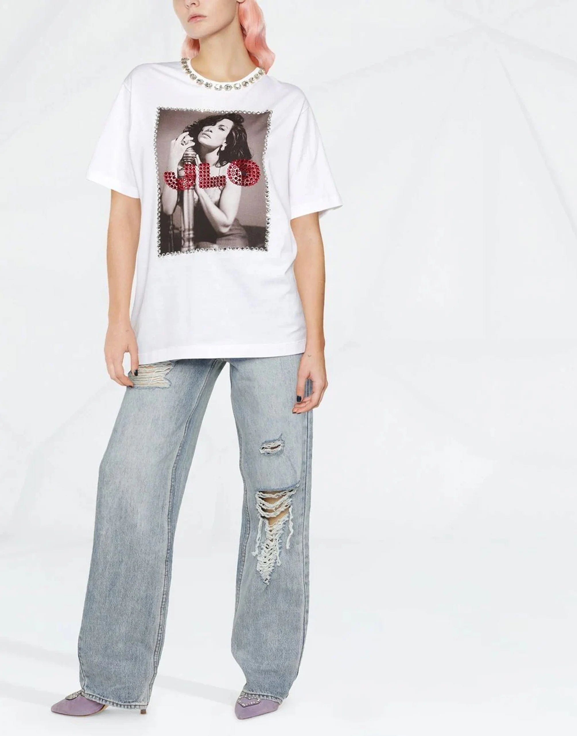 J.Lo Photograph-Print T-Shirt