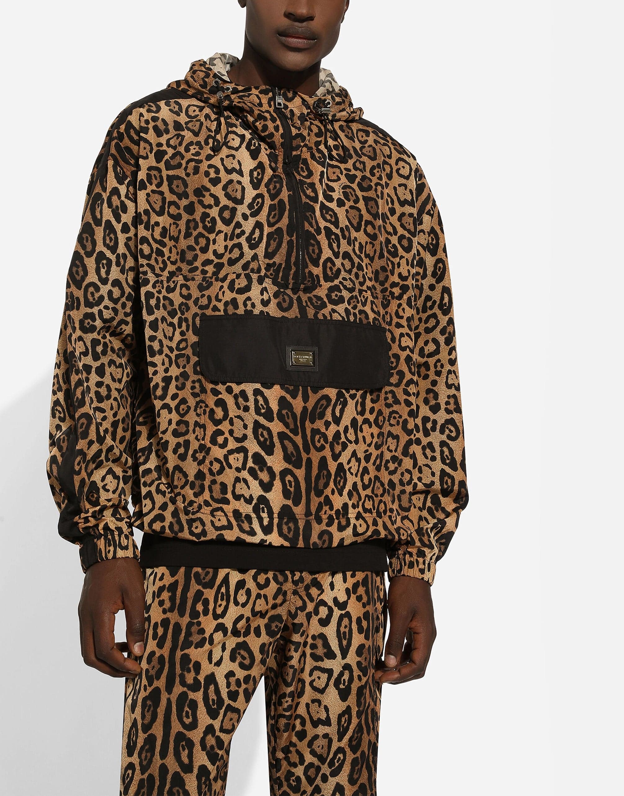 Dolce & Gabbana Jacket With Leopard-Print Crespo