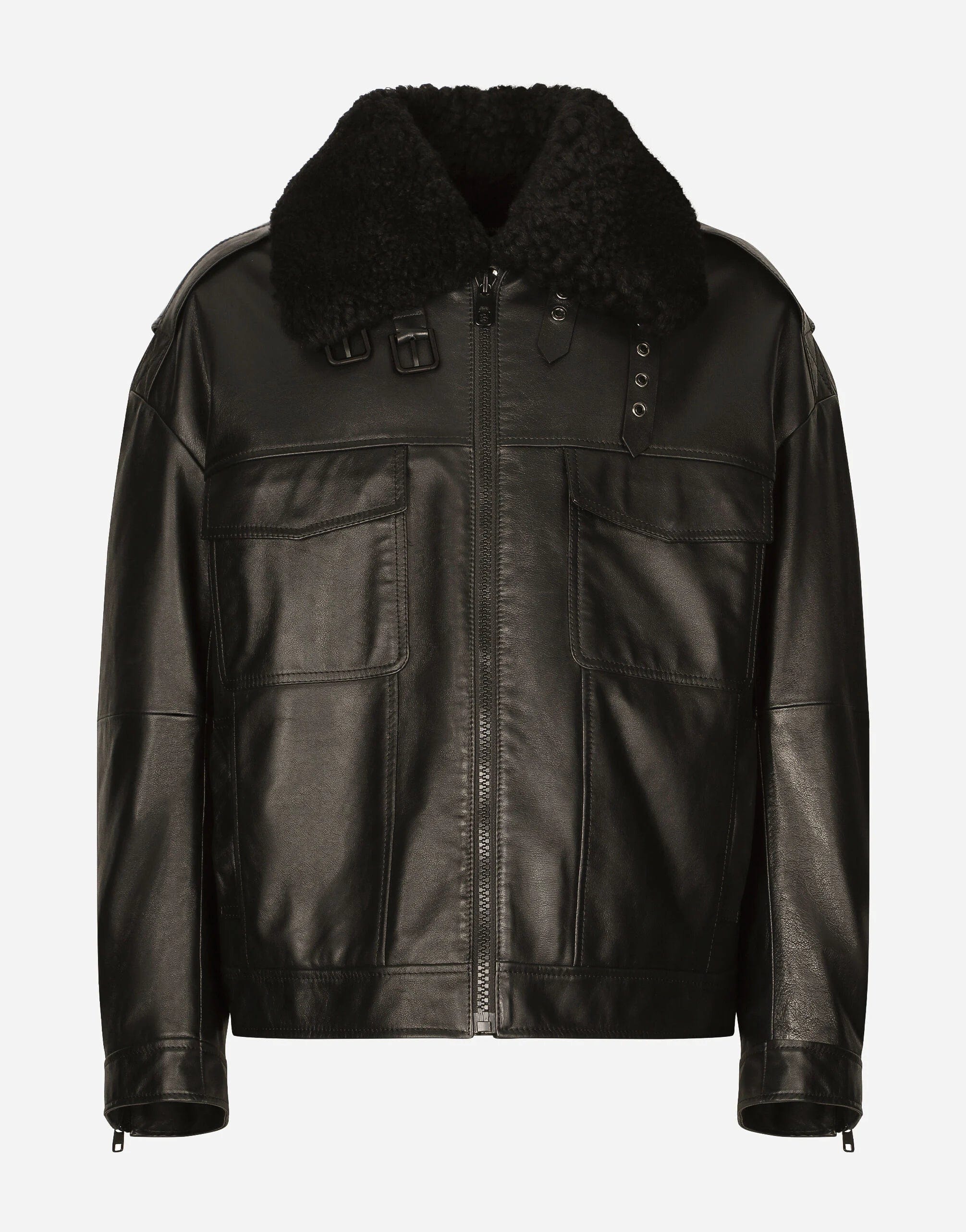 Dolce & Gabbana Jacket With Shearling Details