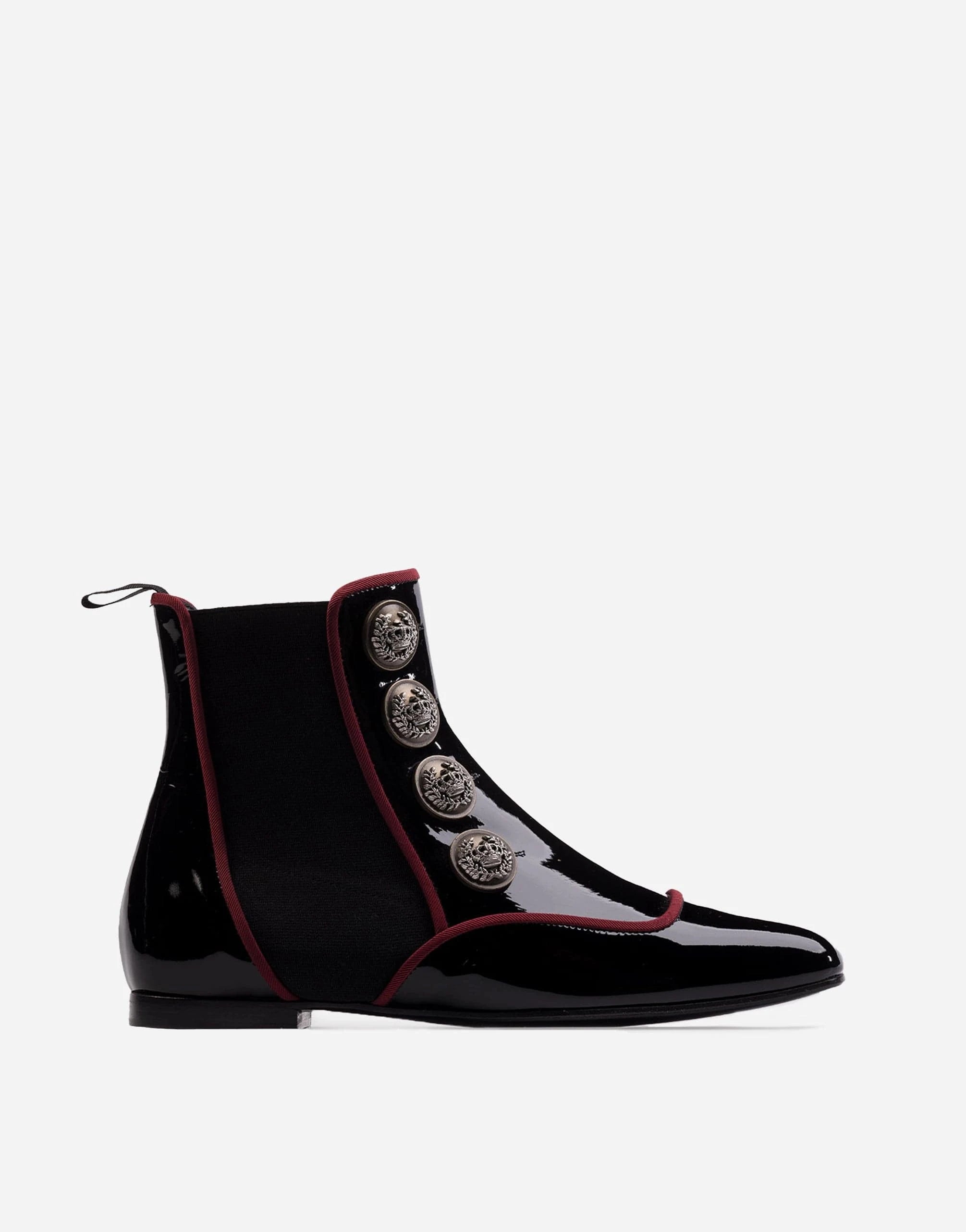 Dolce & Gabbana Jackie Button-Embellished Chelsea Boots