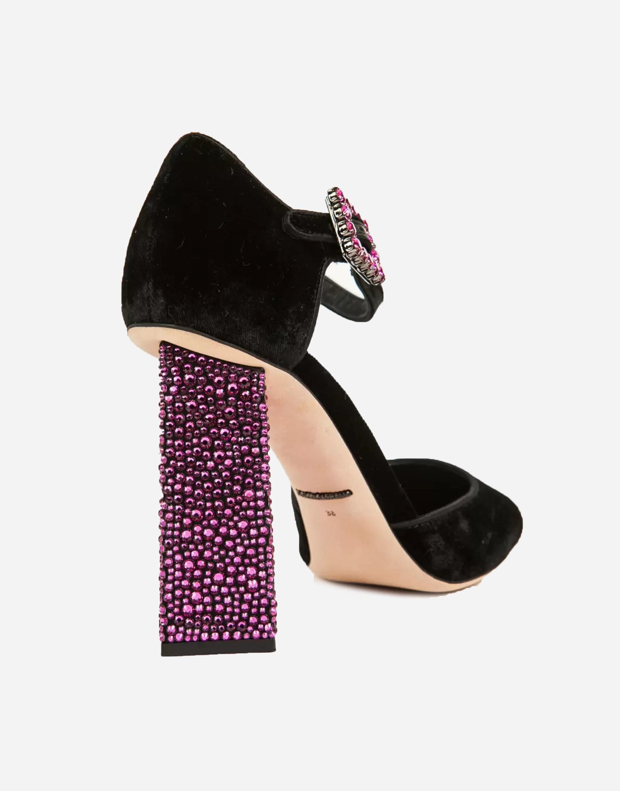 Dolce & Gabbana Jackie Velvet Pumps With Embellishment