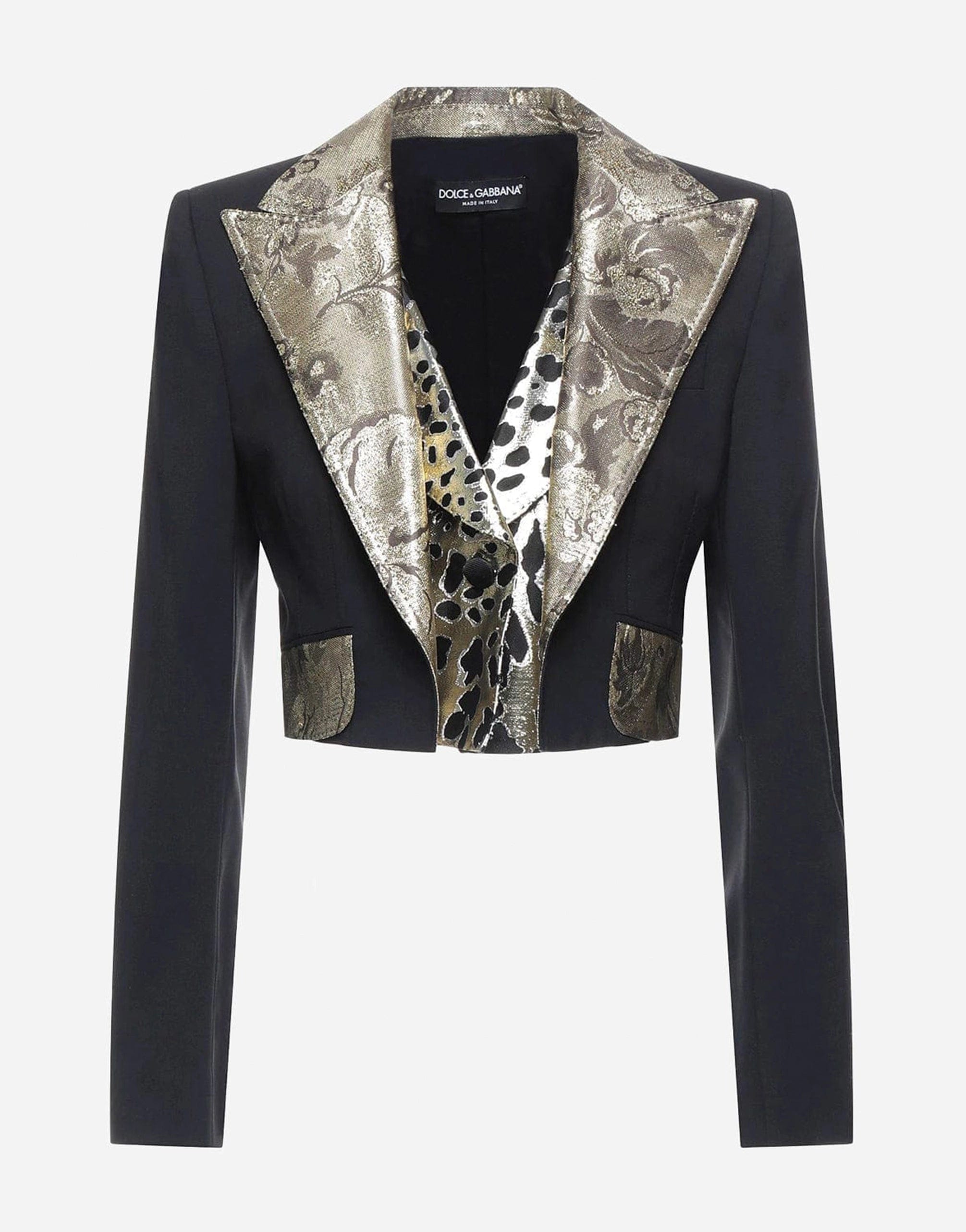 Dolce & Gabbana Jacquard Cropped Blazer Jacket